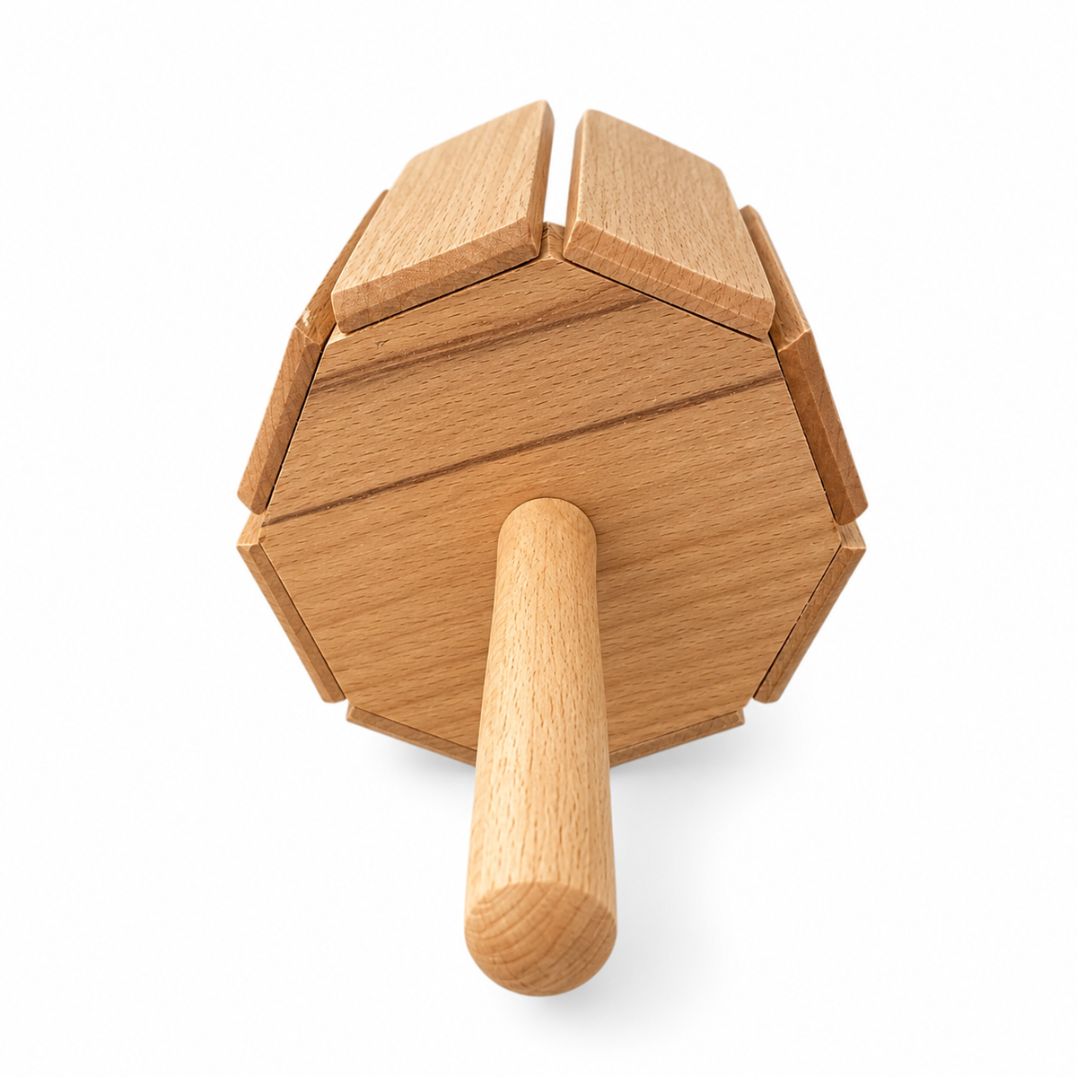 8-Tone Handcrafted Wooden Cylinder Percussion Block