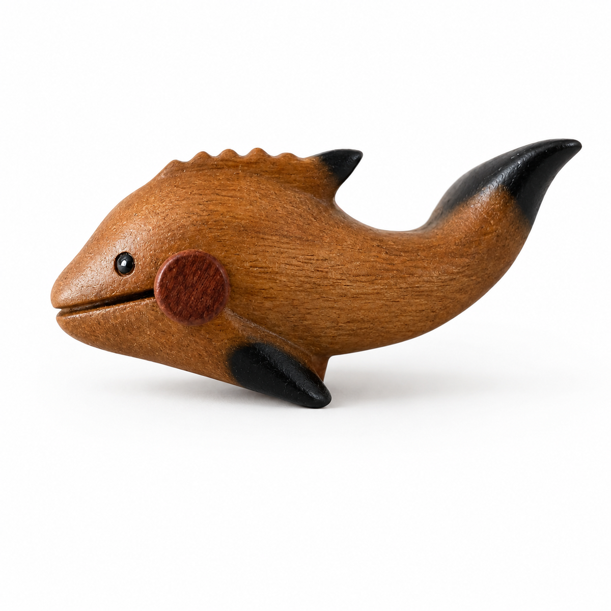 4" Dark Stained Dolphin Whistle