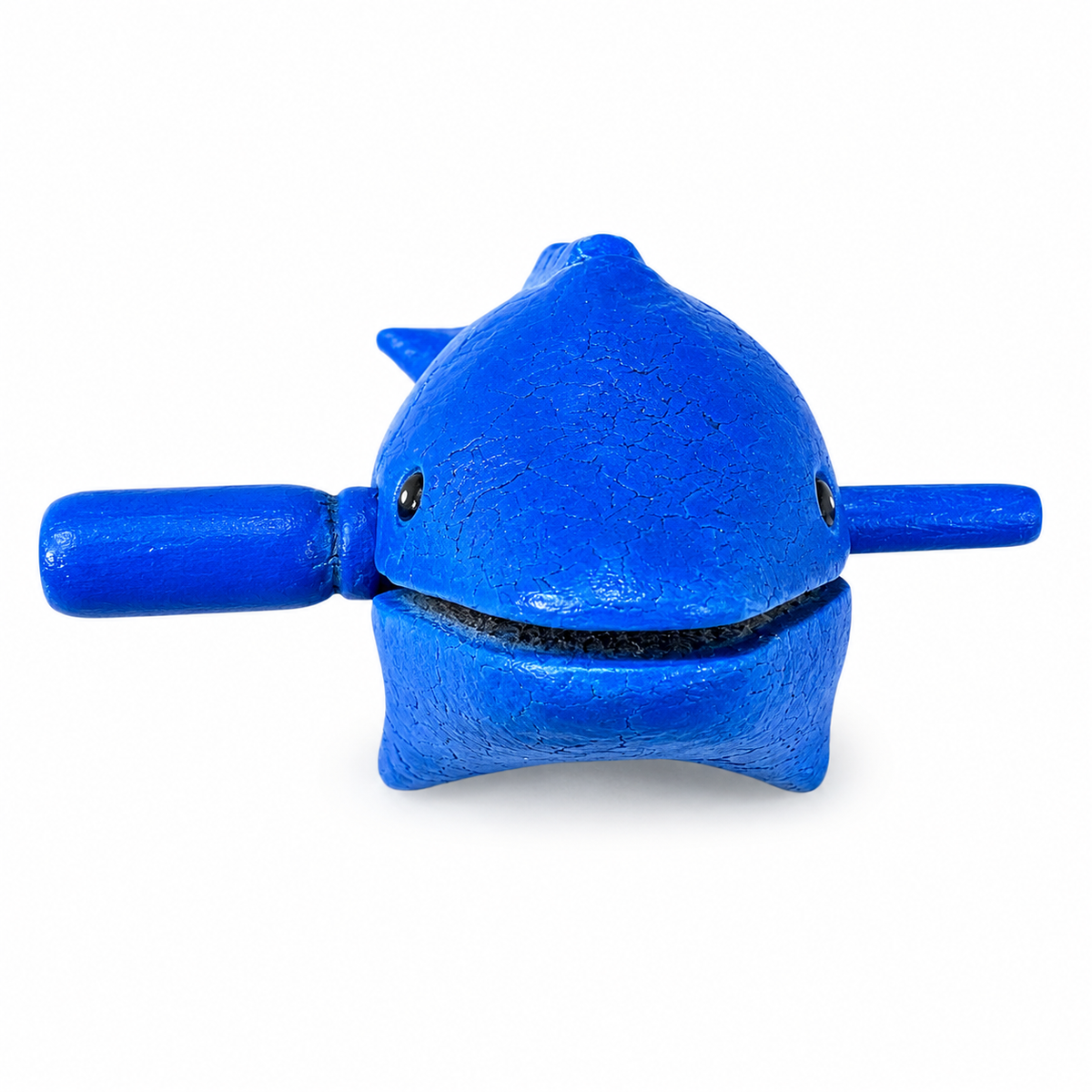 Dark Blue Wooden Musical Whistle Dolphin Percussion Instrument