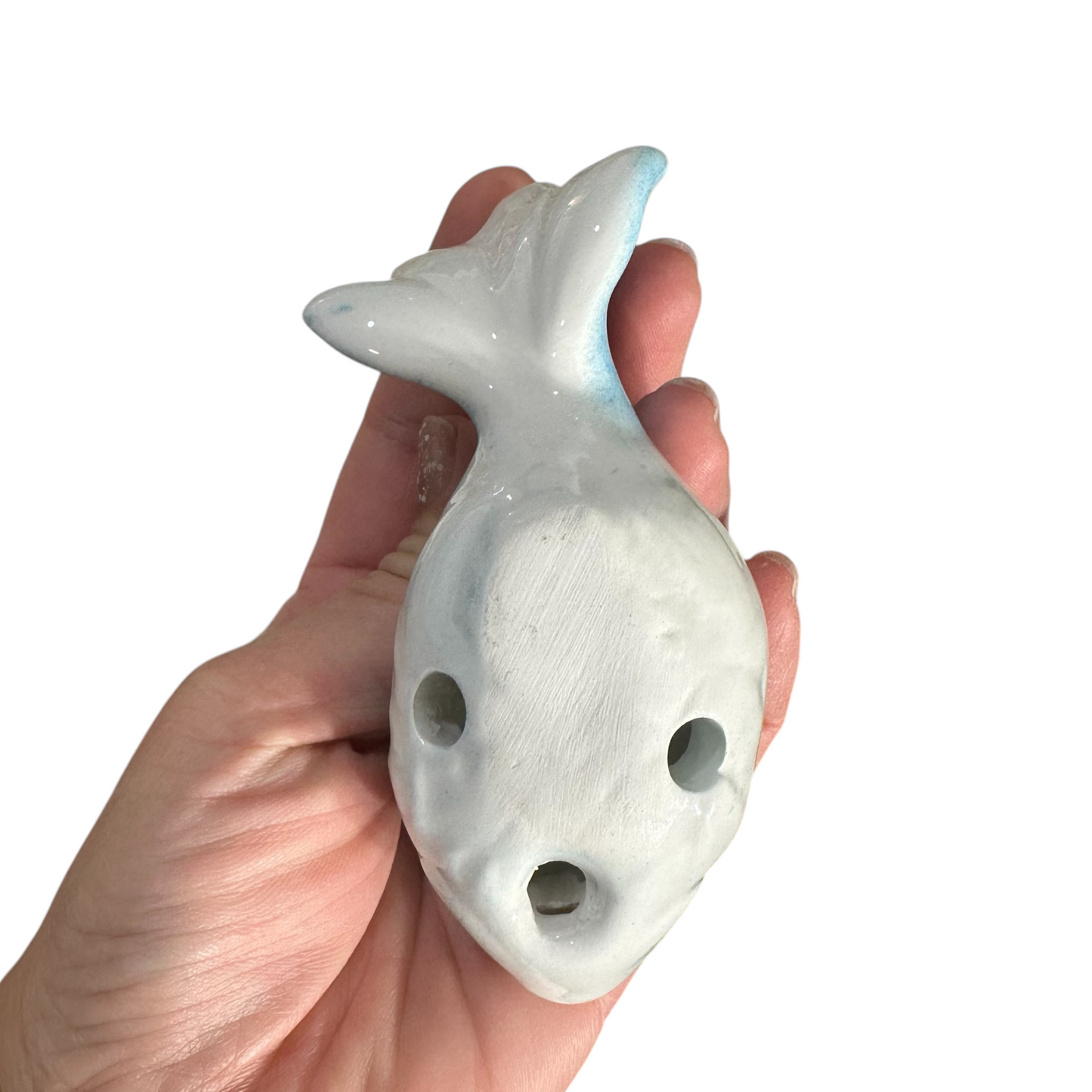 Ceramic Goldfish Ocarina Ocean Light Blue