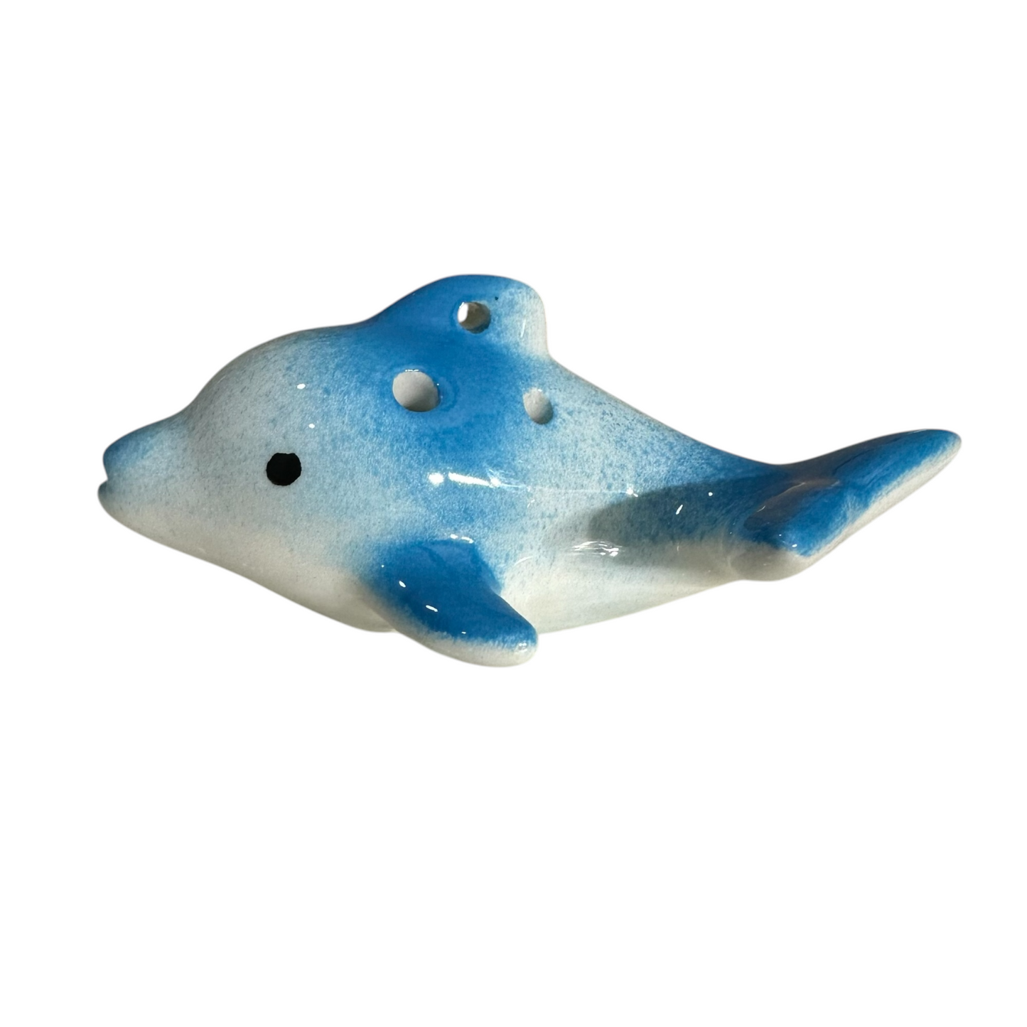 Ceramic Playful Dolphin Ocarina Sky