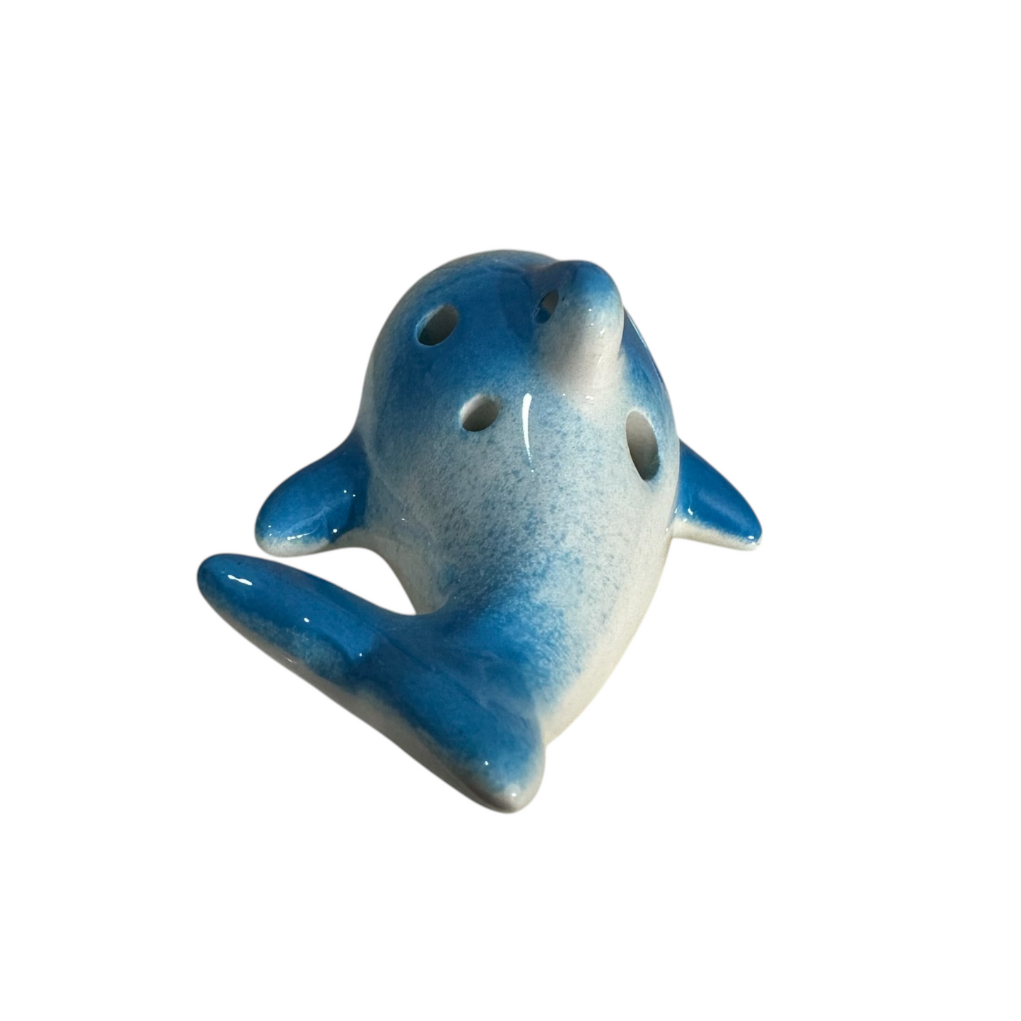 Ceramic Playful Dolphin Ocarina Sky