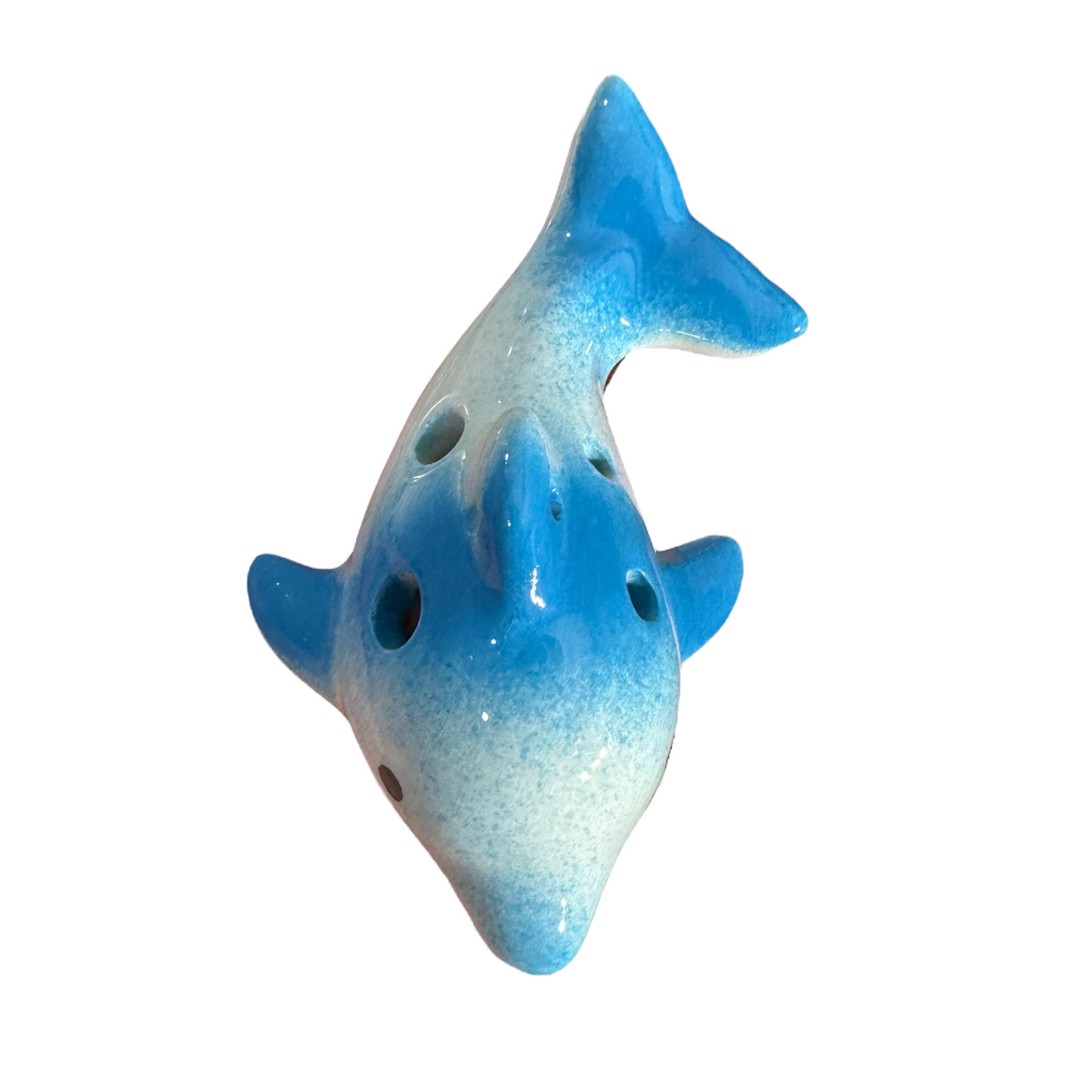 Ceramic Playful Dolphin Ocarina Sky