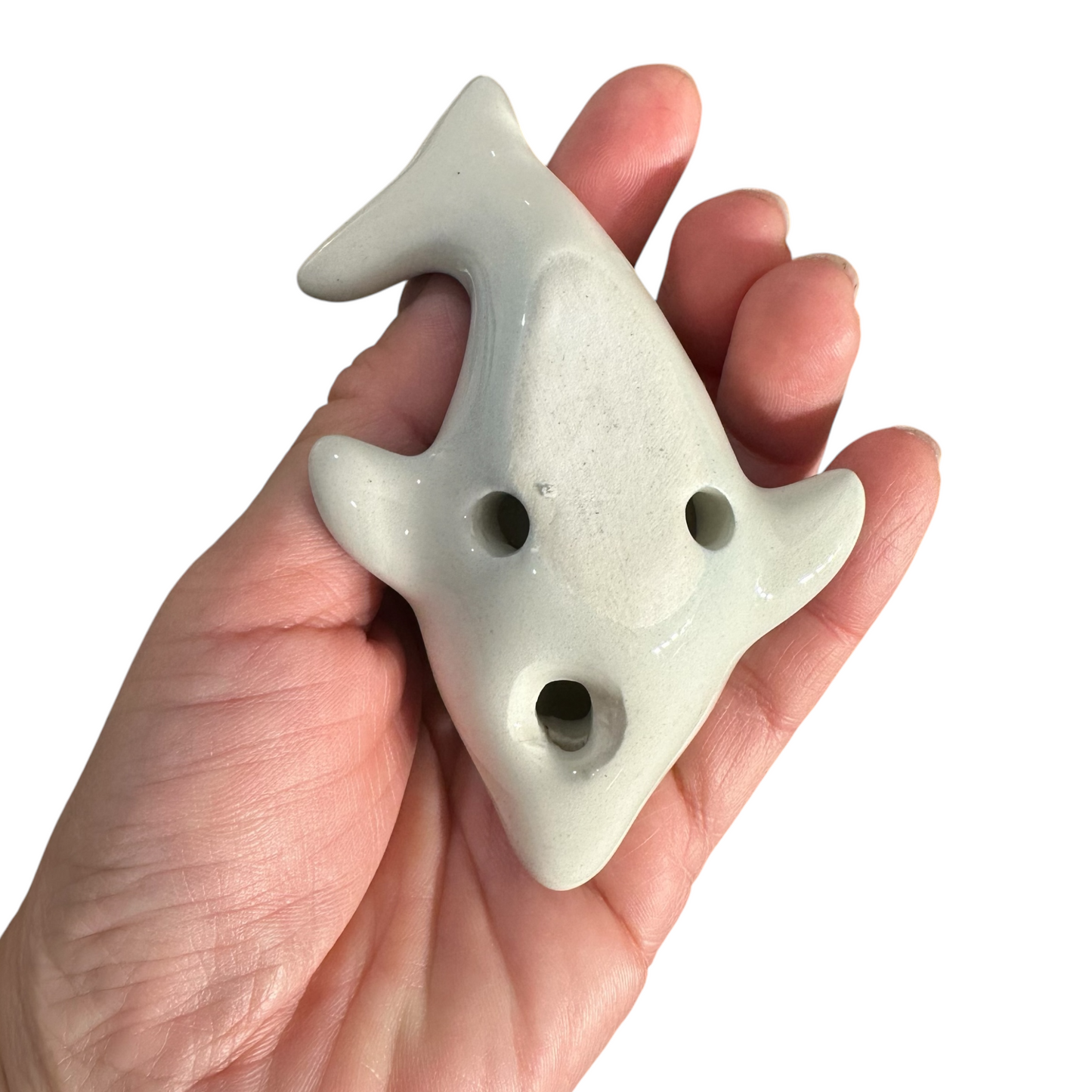 Ceramic Playful Dolphin Ocarina Sky