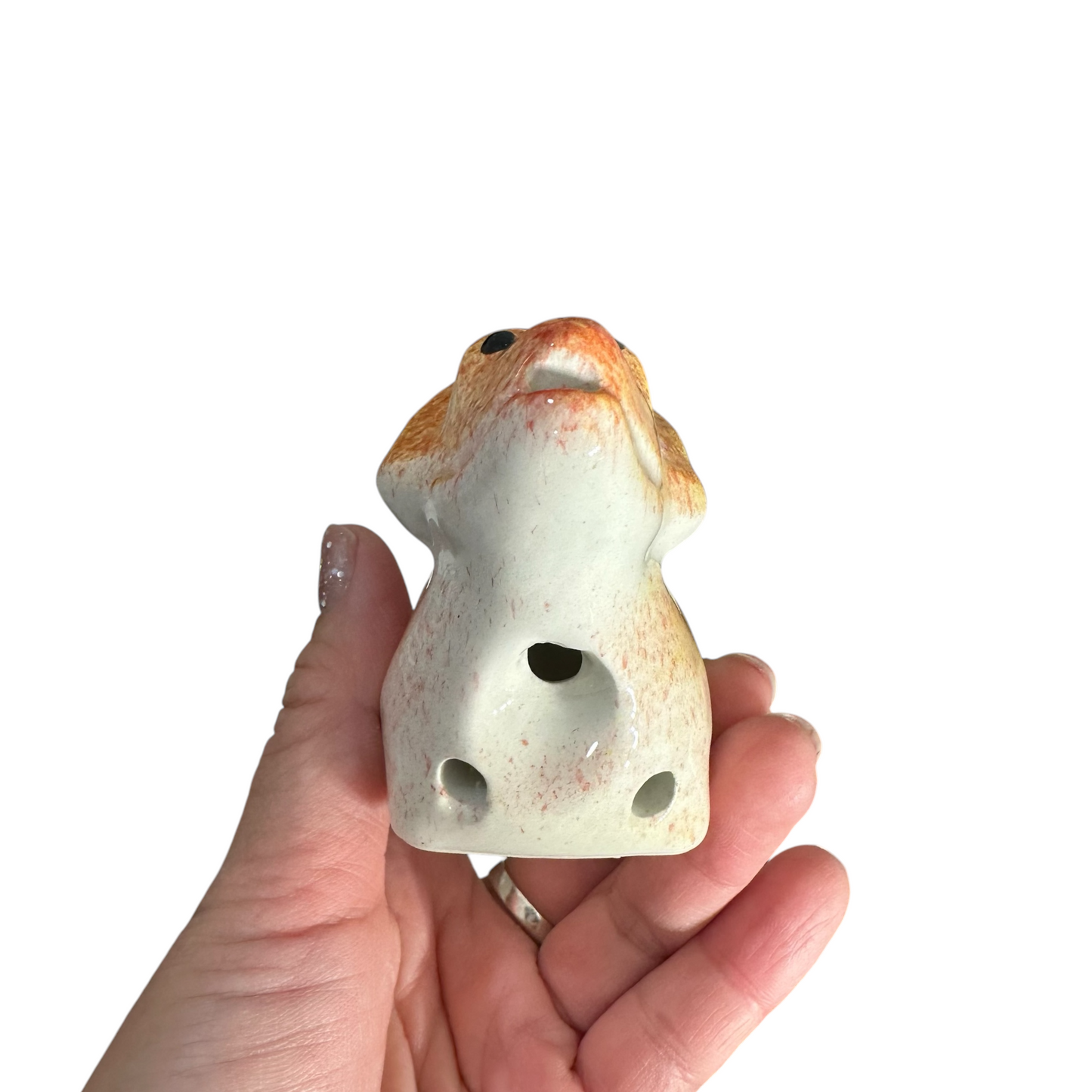 Ceramic Dinosaur Ocarina Orange