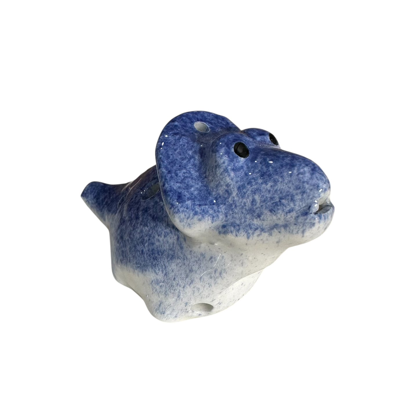 Ceramic Dinosaur Ocarina Navy