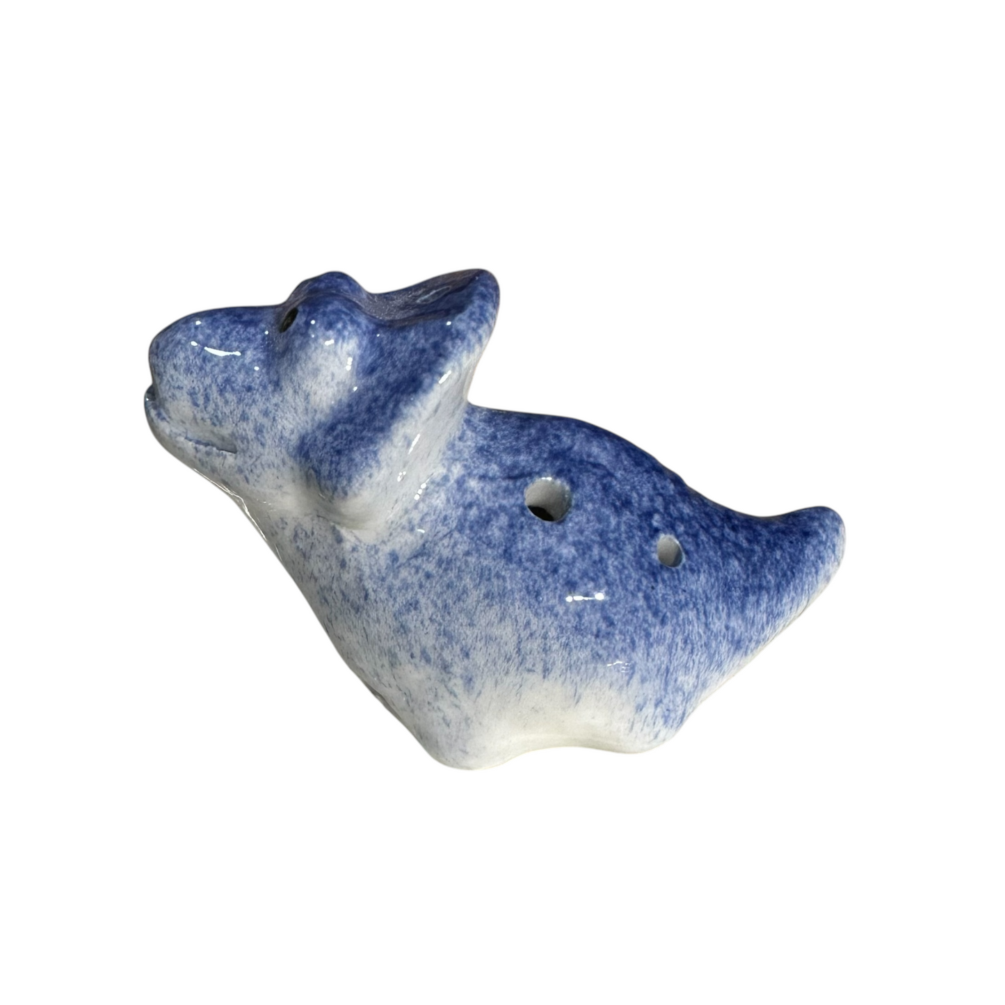 Ceramic Dinosaur Ocarina Navy