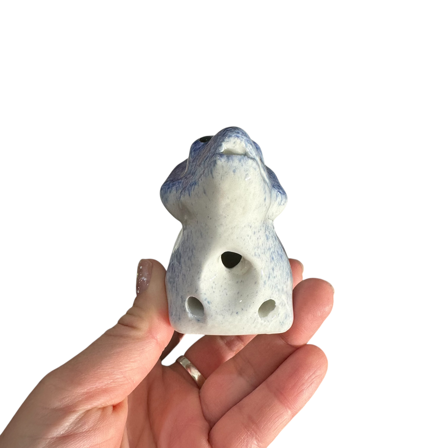 Ceramic Dinosaur Ocarina Navy