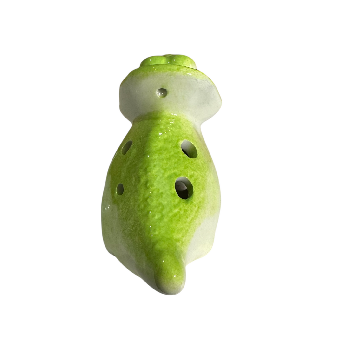 Ceramic Dinosaur Ocarina Green