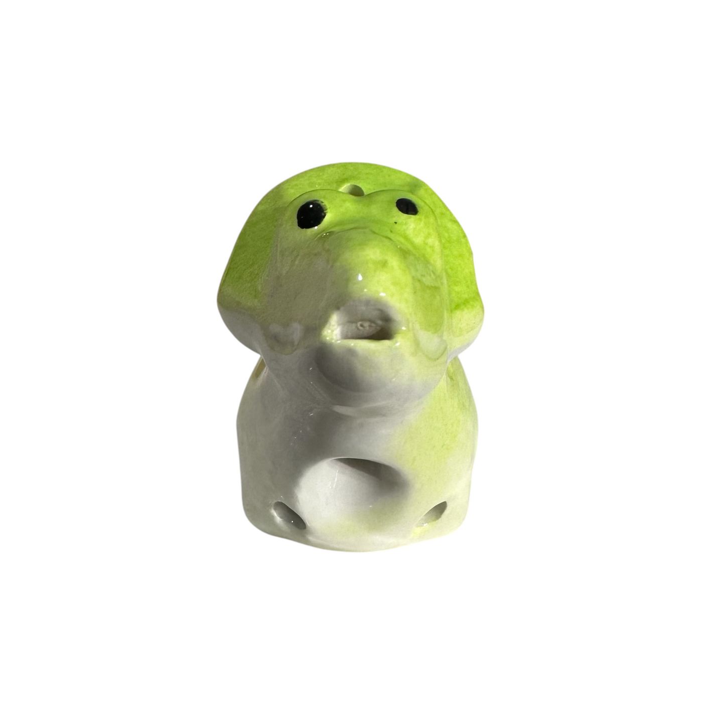 Ceramic Dinosaur Ocarina Green