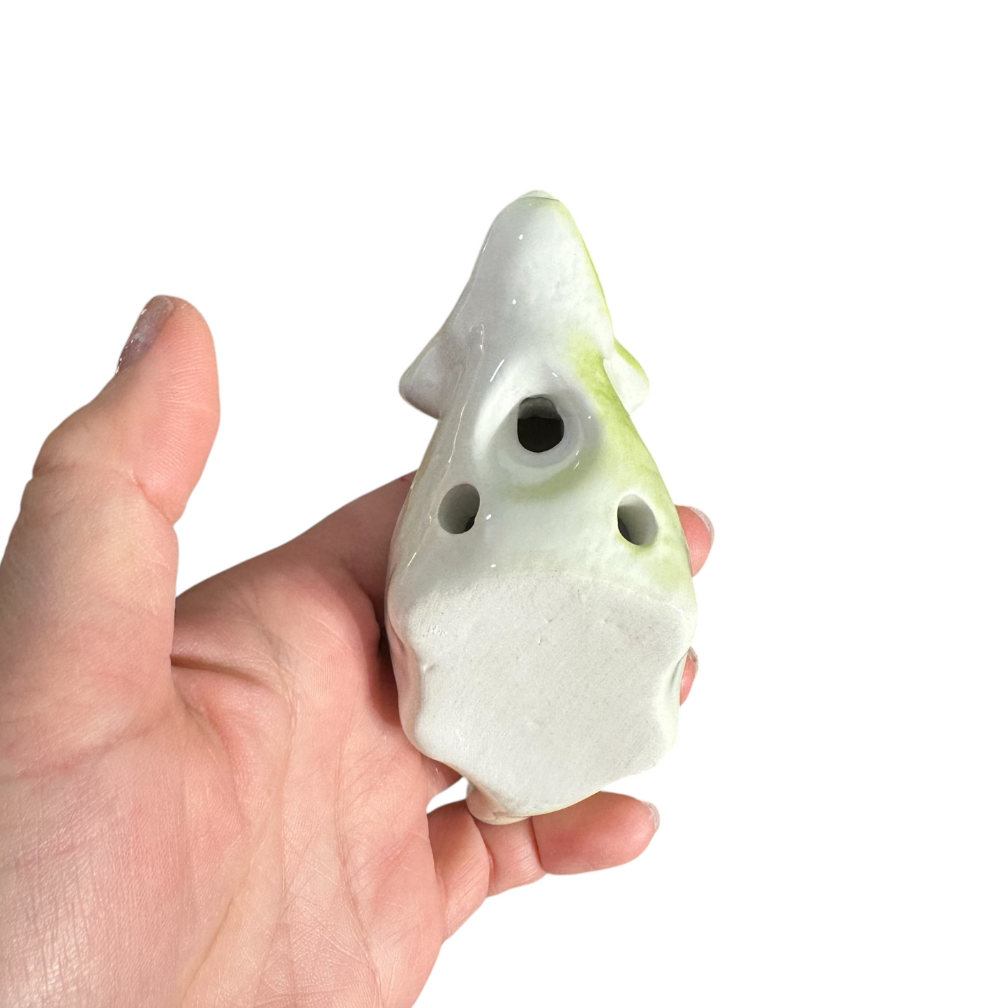 Ceramic Dinosaur Ocarina Green