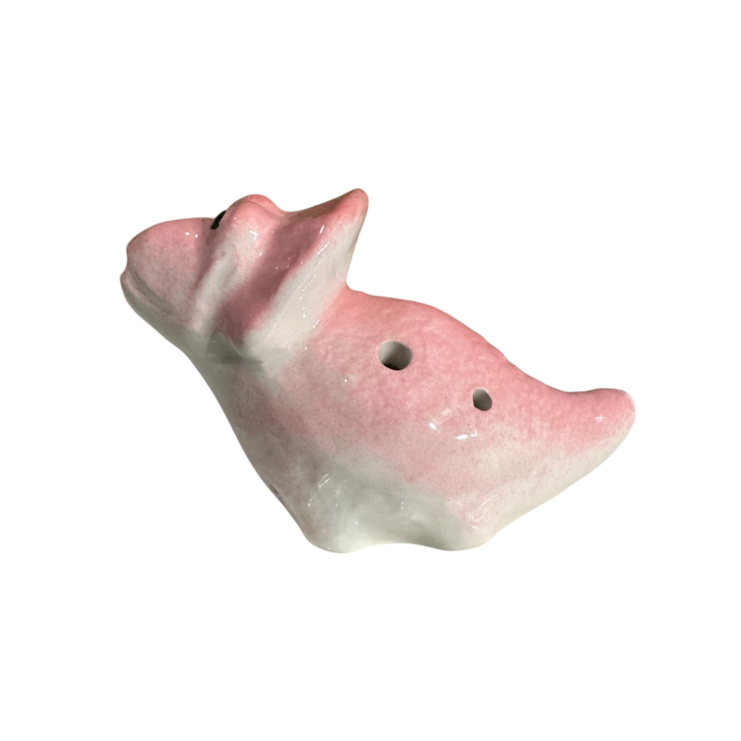 Ceramic Dinosaur Ocarina Pink