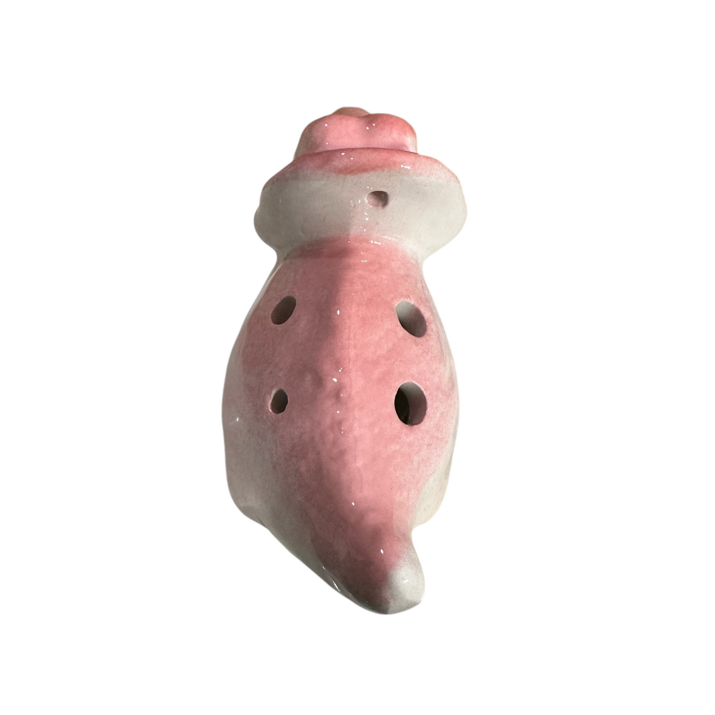 Ceramic Dinosaur Ocarina Pink