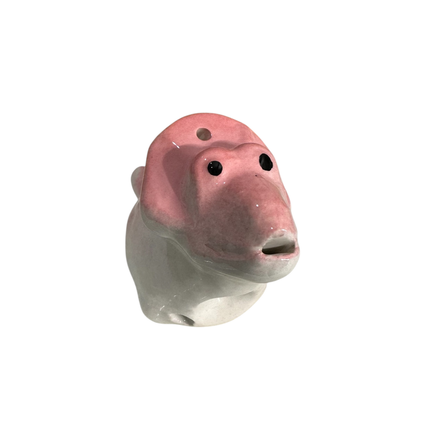 Ceramic Dinosaur Ocarina Pink