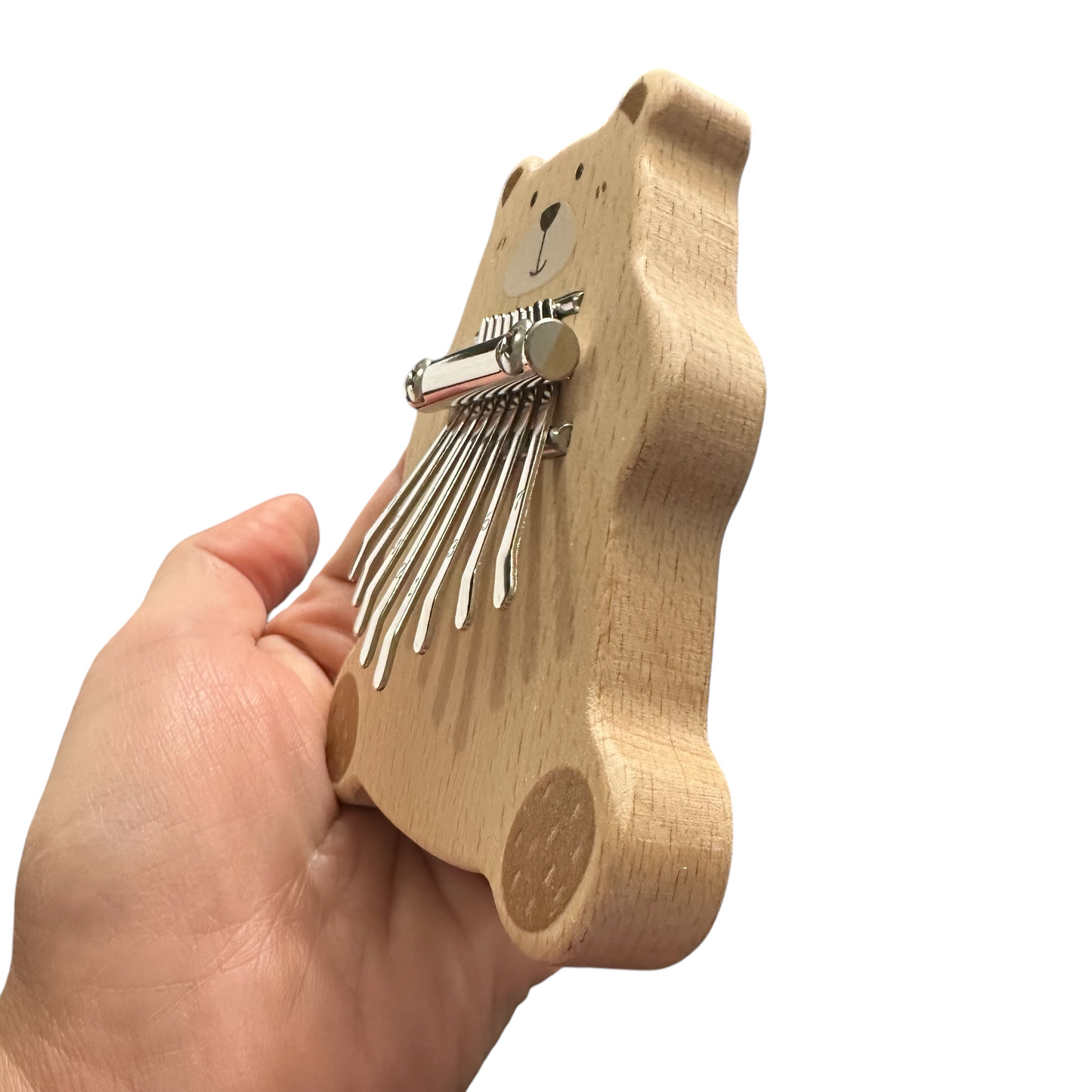 Smiling Bear Wooden Kalimba – 8-Key Thumb Piano for Kids