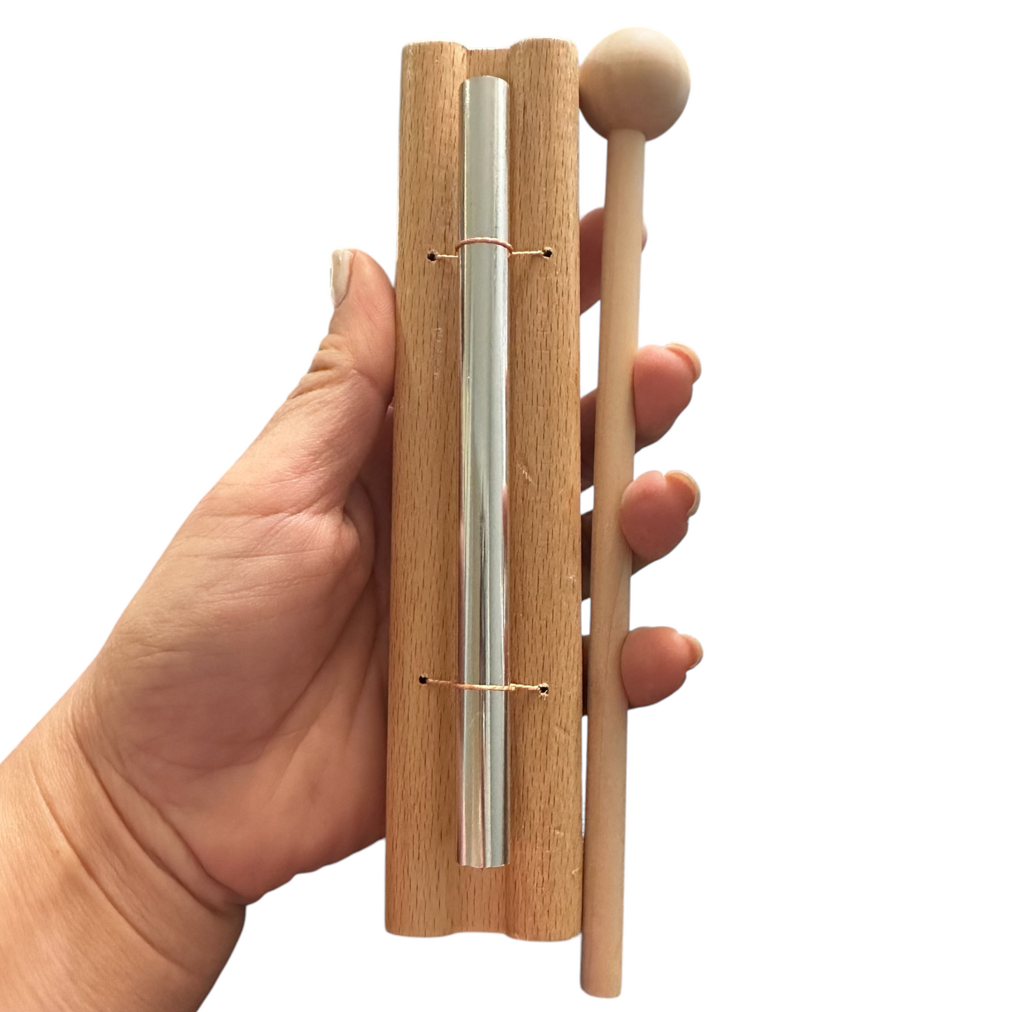 Single-Tone Wooden Chime Bar with Mallet