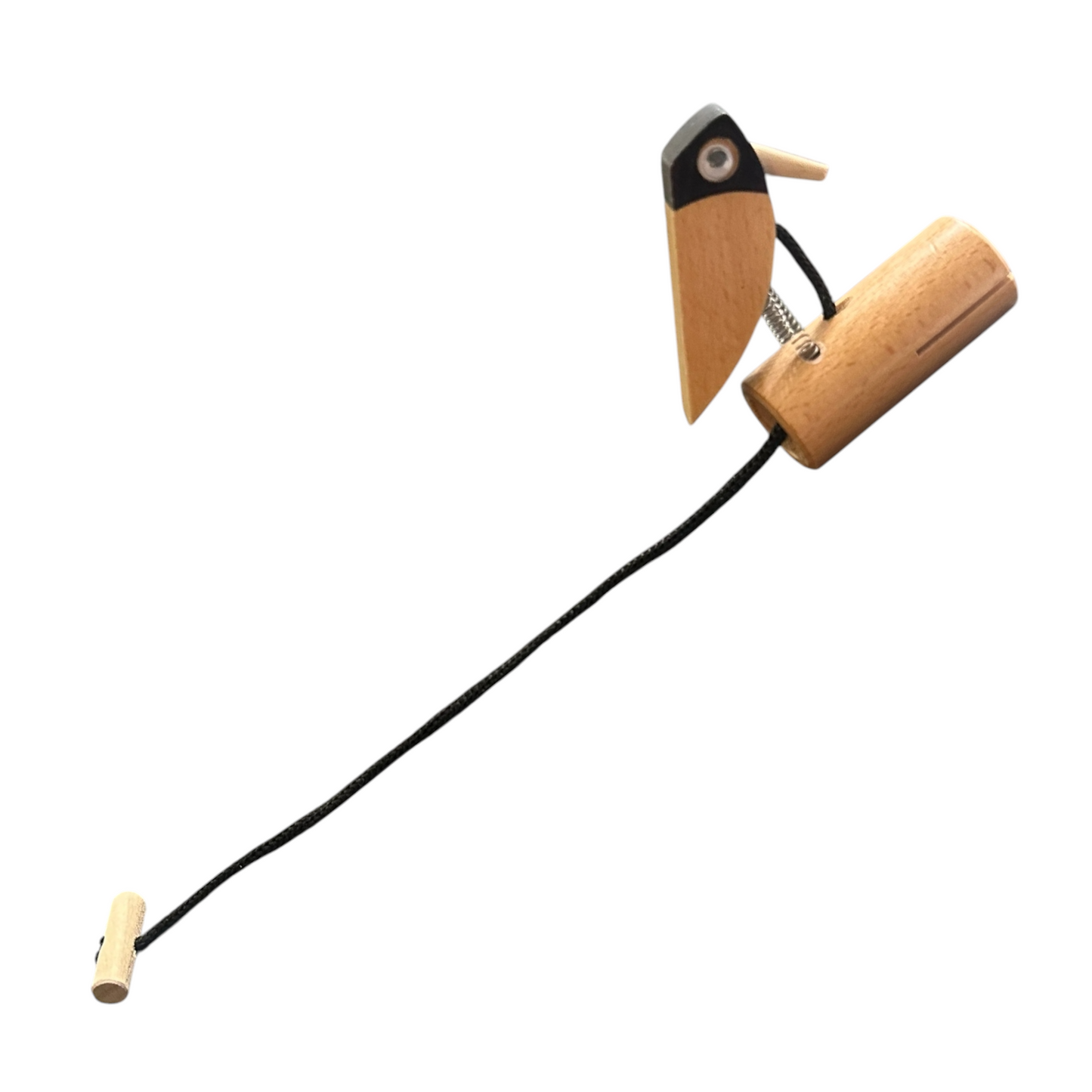 Handmade Wooden Woodpecker Doorbell – Spring-Action Door Knocker