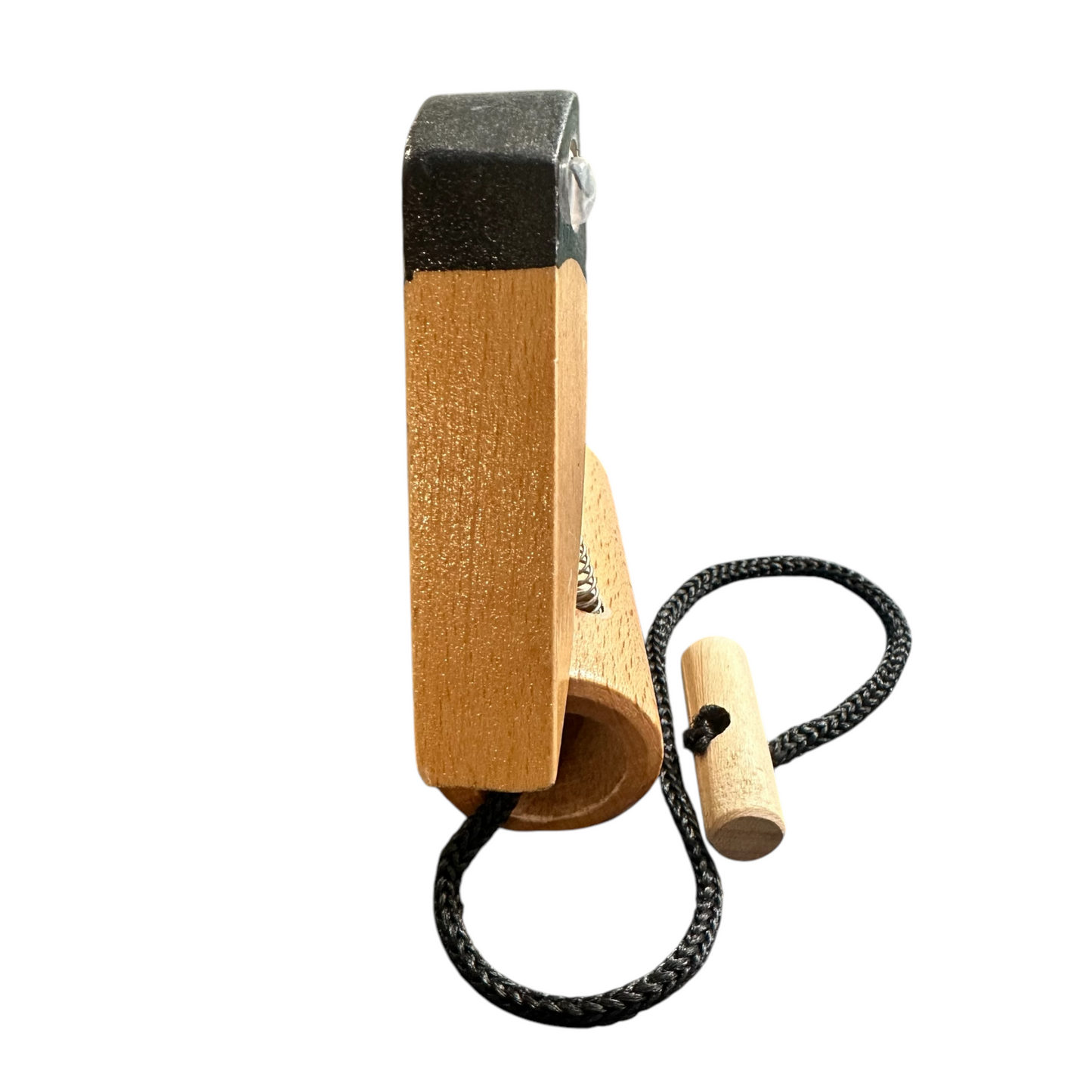 Handmade Wooden Woodpecker Doorbell – Spring-Action Door Knocker