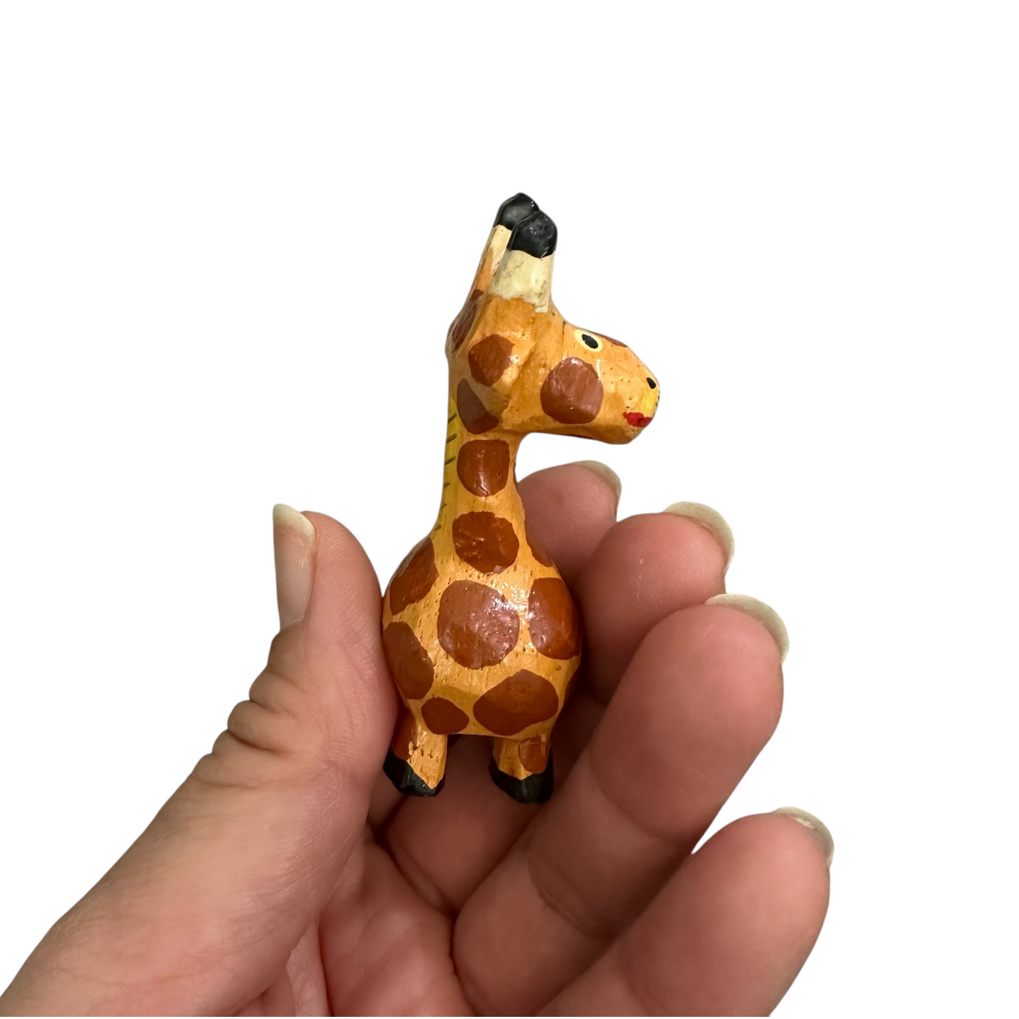 Mini Wooden Giraffe Figurine
