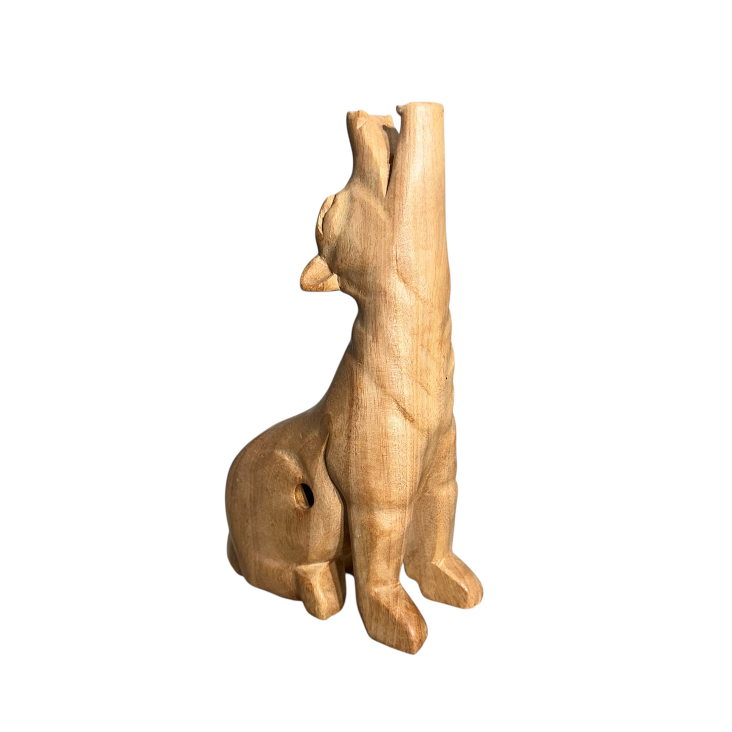 8" Nature Wooden Wolf Musical Whistle Instrument