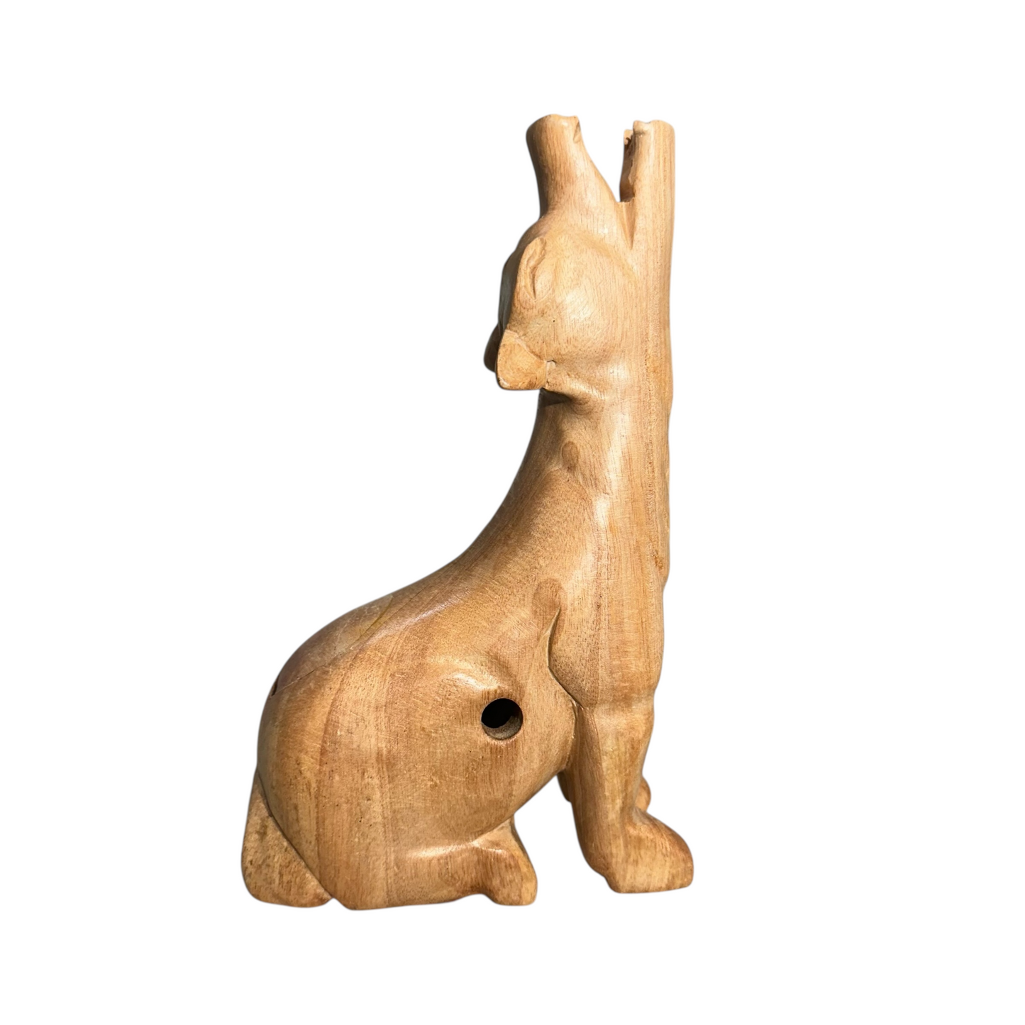 8" Nature Wooden Wolf Musical Whistle Instrument