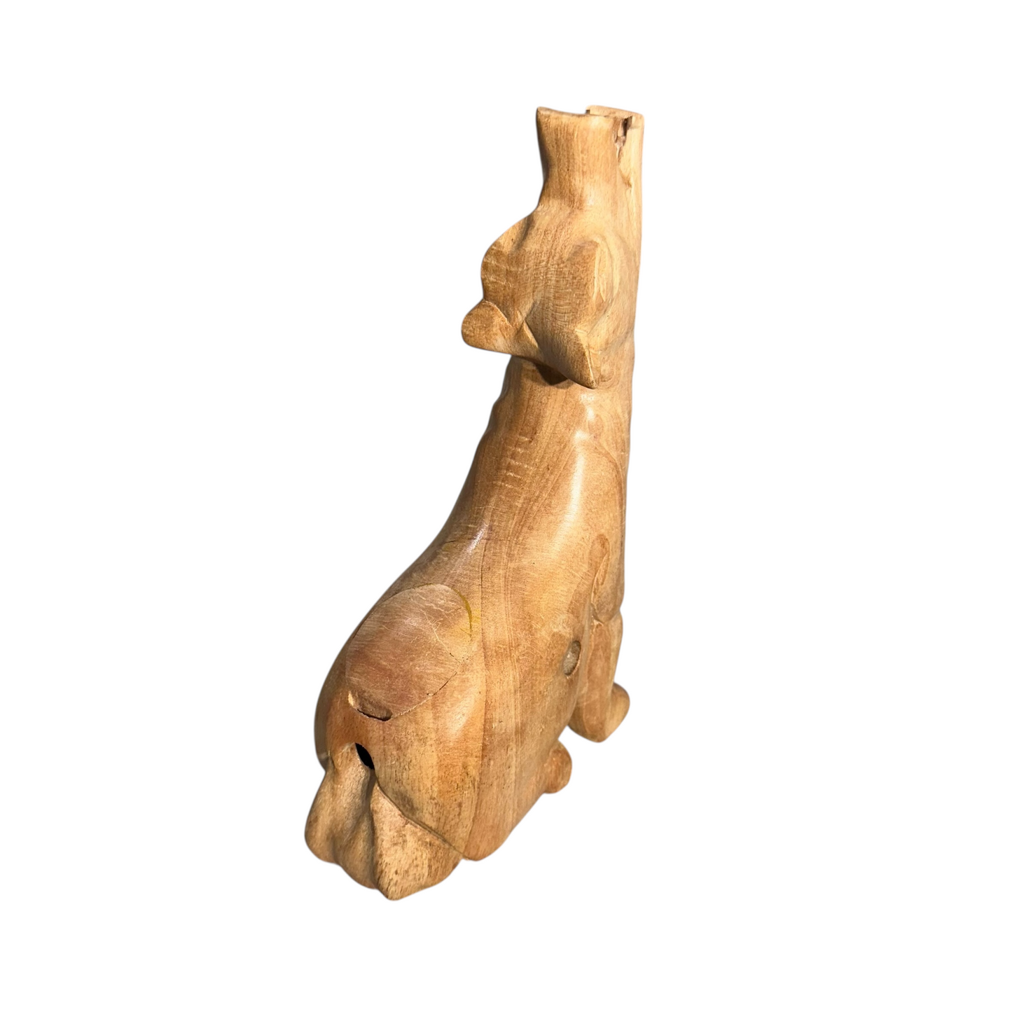 8" Nature Wooden Wolf Musical Whistle Instrument