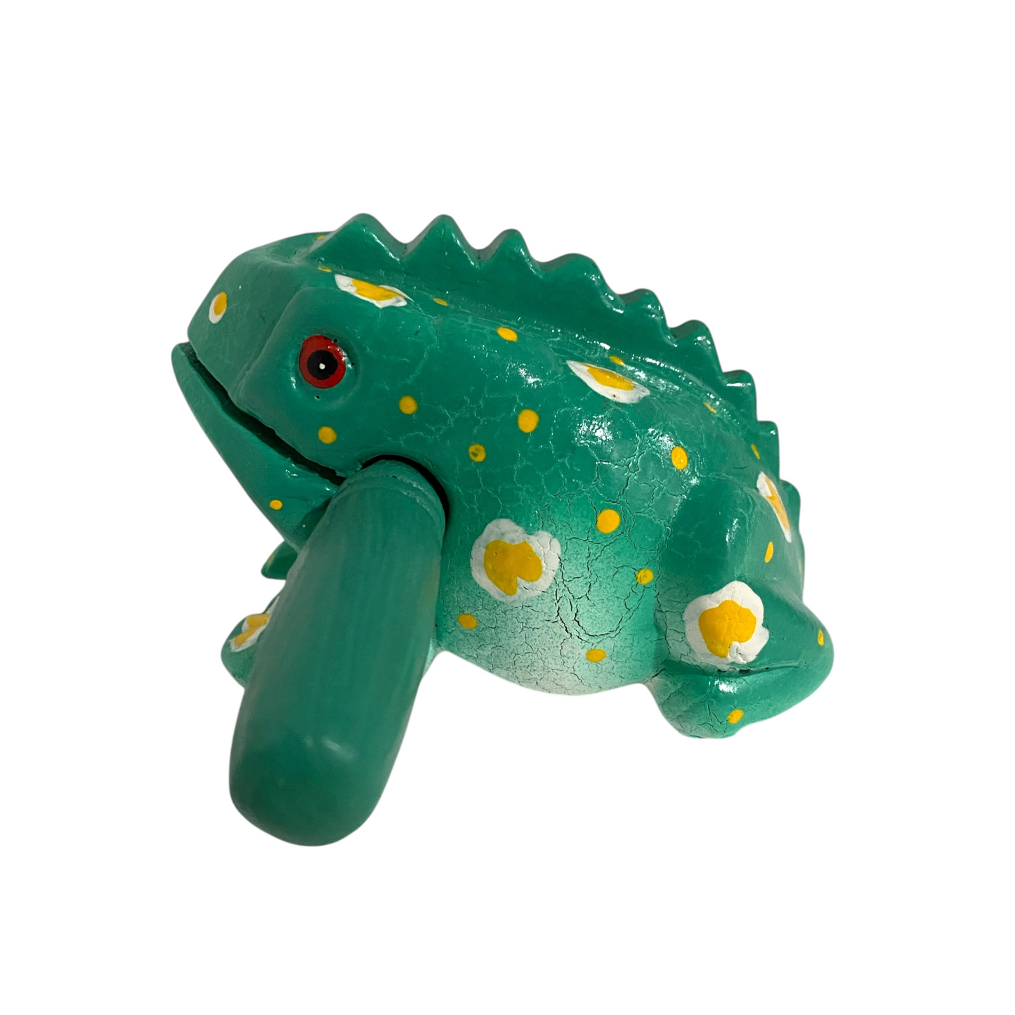 4" Wooden Musical Frog - Mint Design (Percussion Instrument)