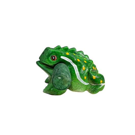 2" Green Leaf Frog Musical Frog Percussion Instrument