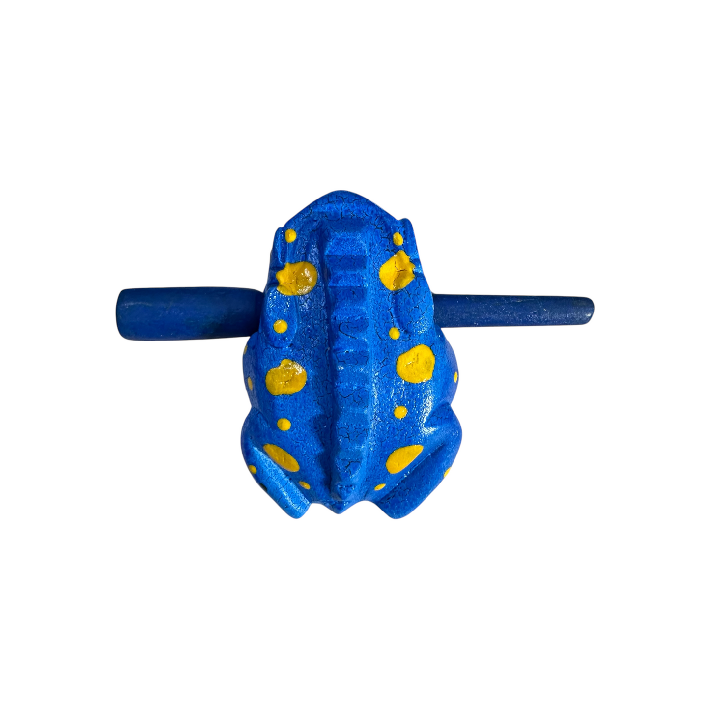 3" Wooden Musical Frog - Sea Design (Percussion Instrument)