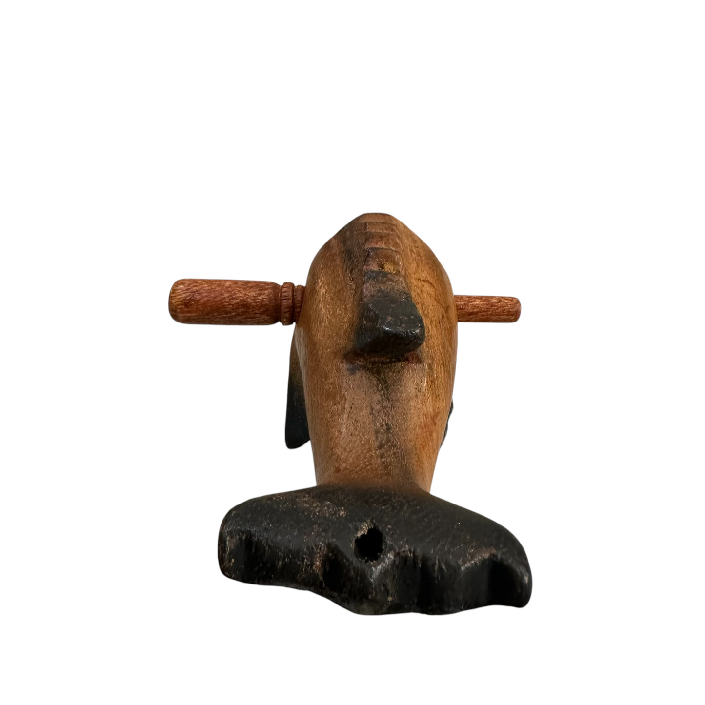 4"Dark Oak Stained Musical Whistle and Percussion Dolphin