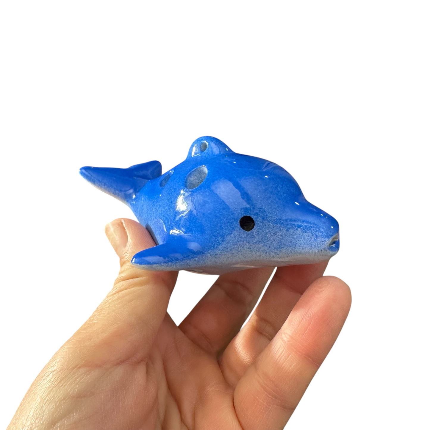 Ceramic Dolphin Ocarina Ocean Blue