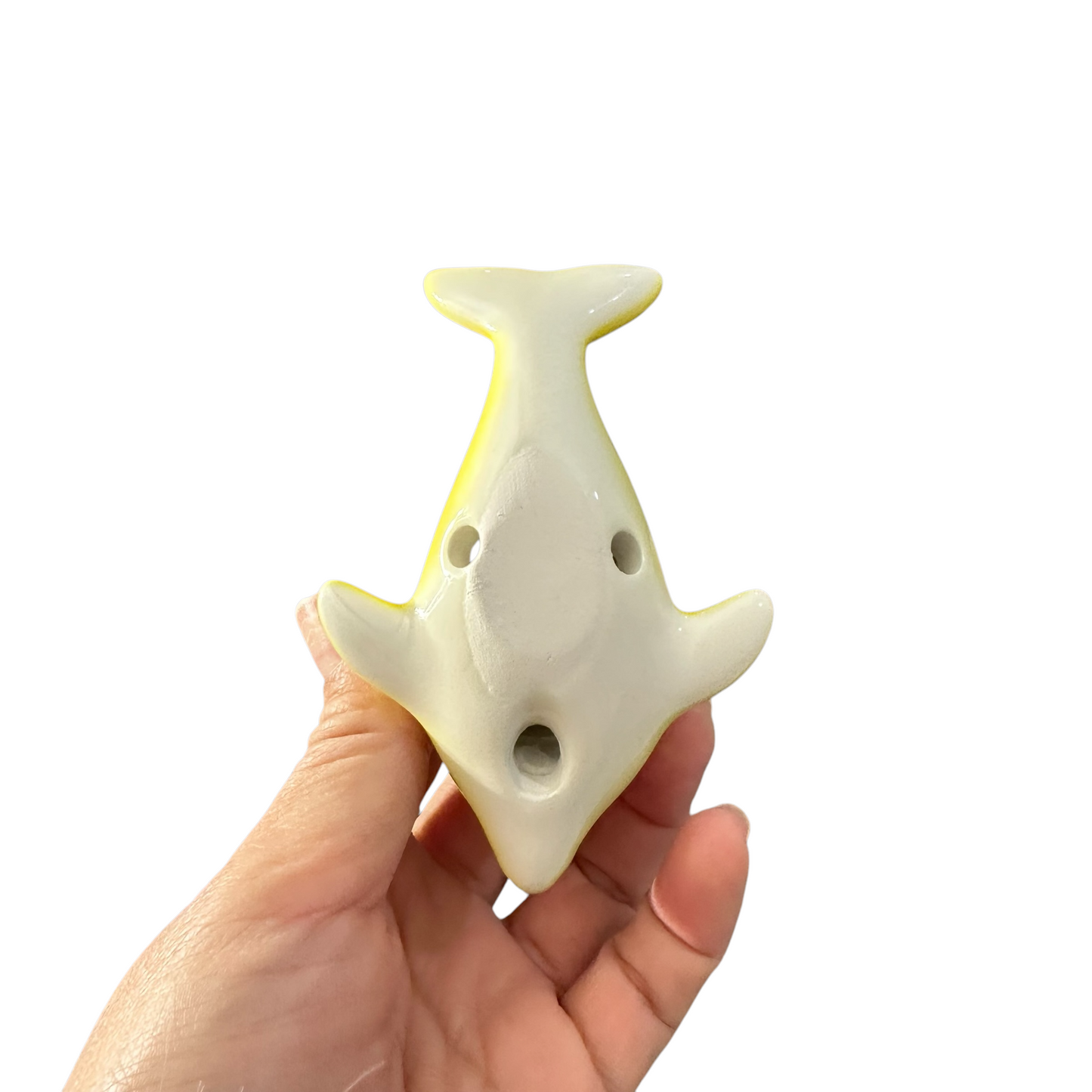 Ceramic Dolphin Ocarina Yellow