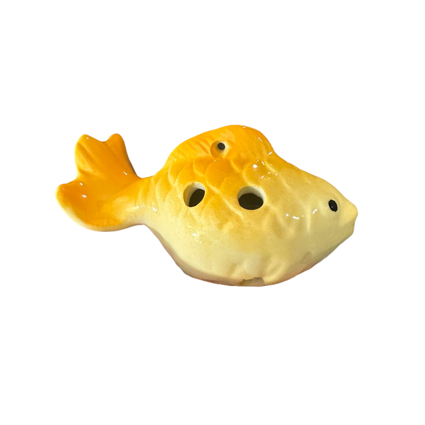 Ceramic Goldfish Ocarina Yellow