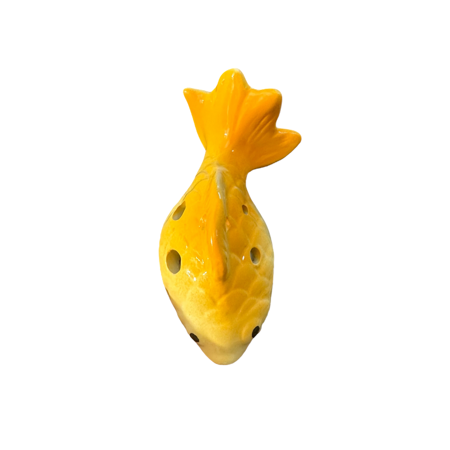 Ceramic Goldfish Ocarina Yellow
