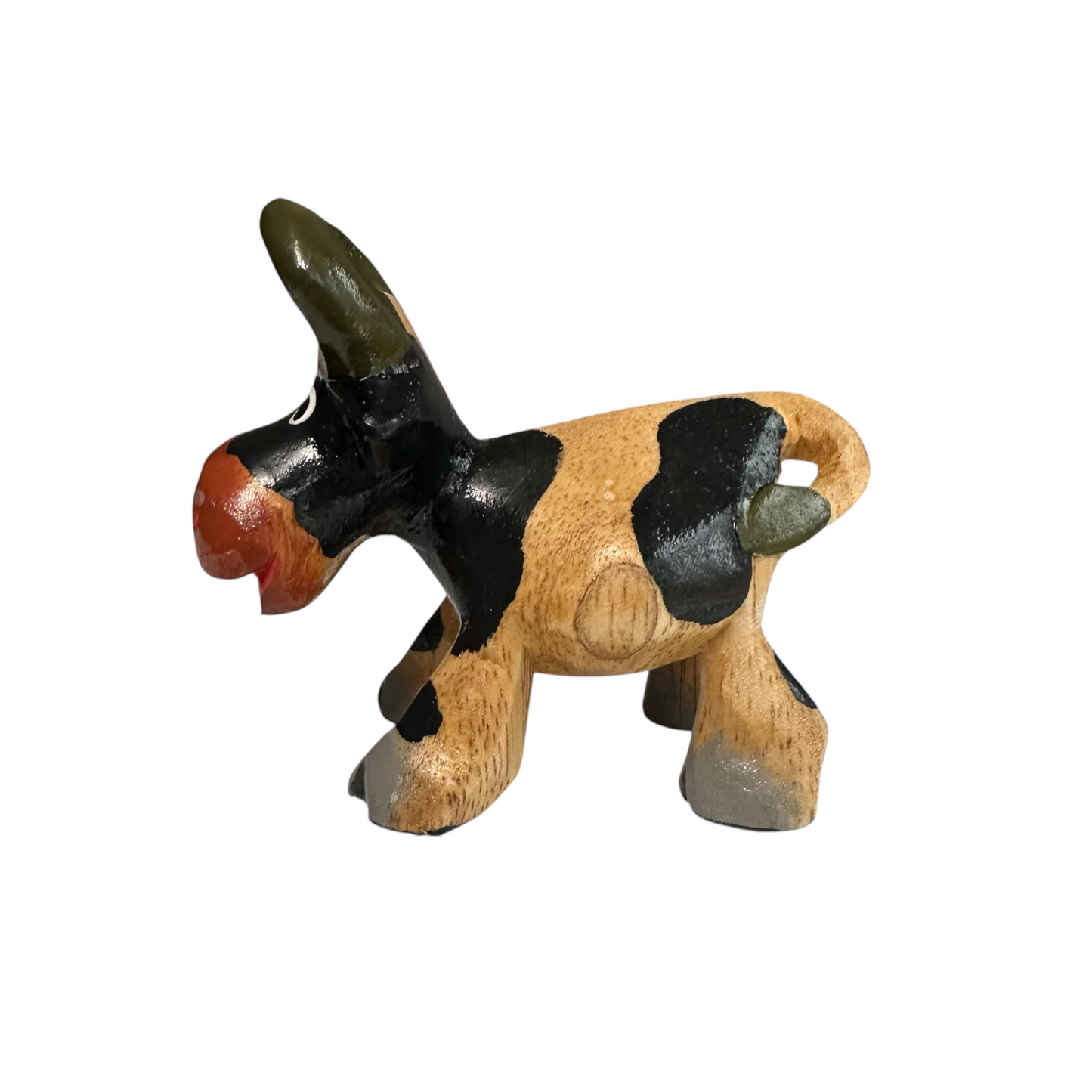 Wooden Farm Cow Decoration Figurine