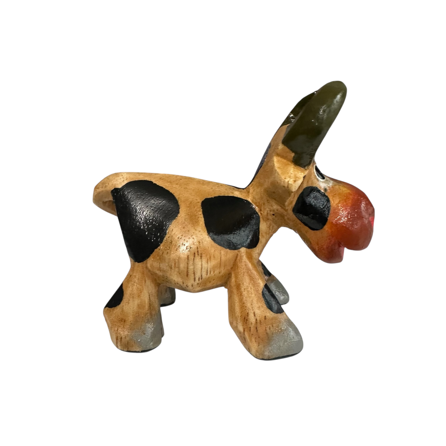 Wooden Farm Cow Decoration Figurine