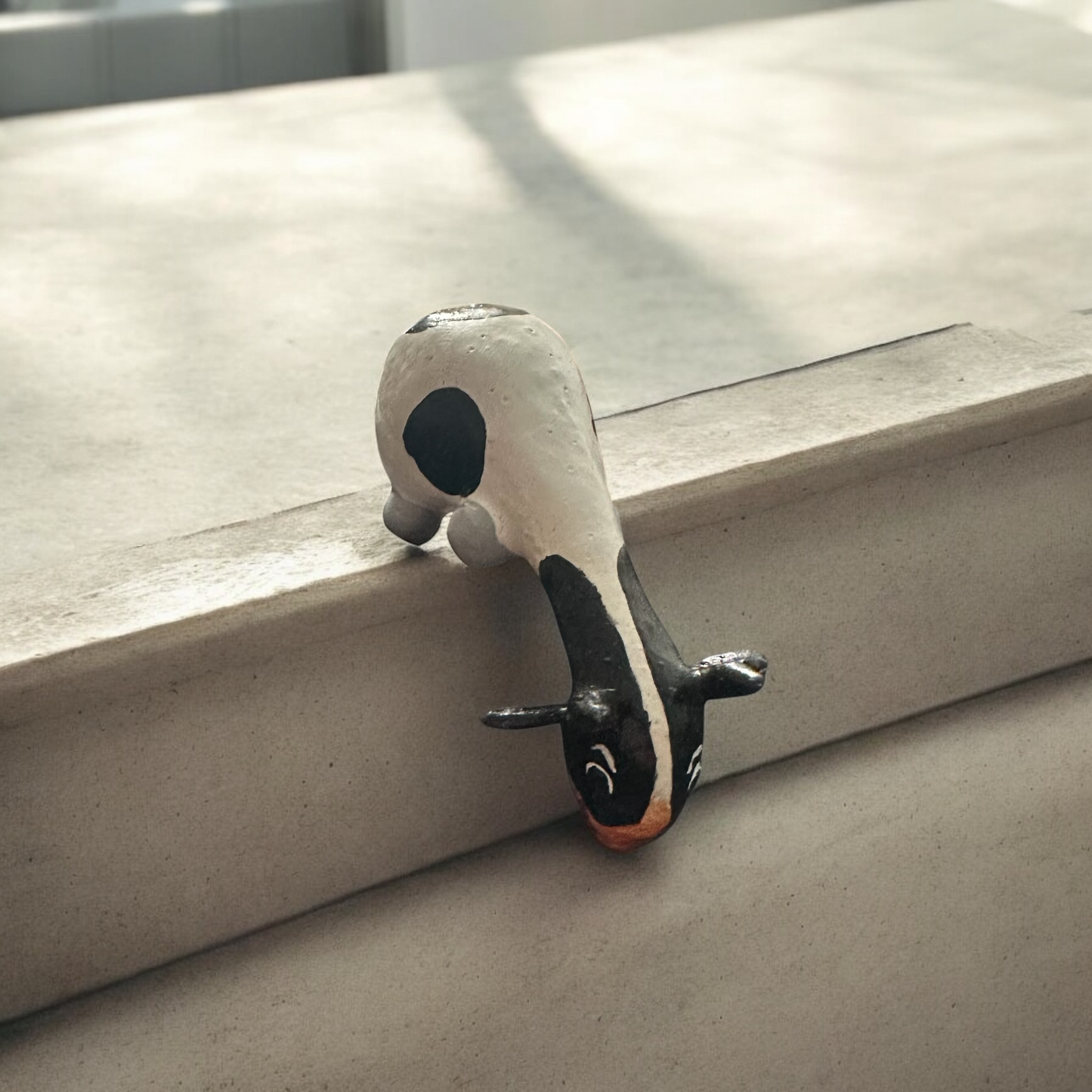 Wooden Minimal Cow Shelf Figurine Decoration