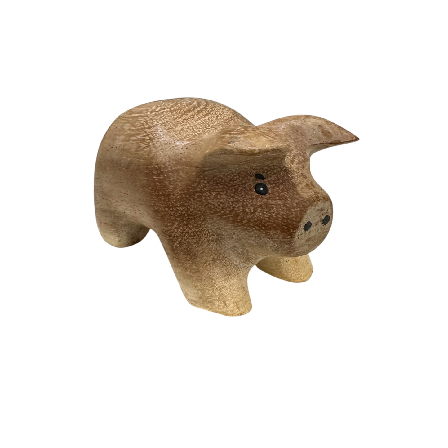 Wooden Pig Figurine Decoration