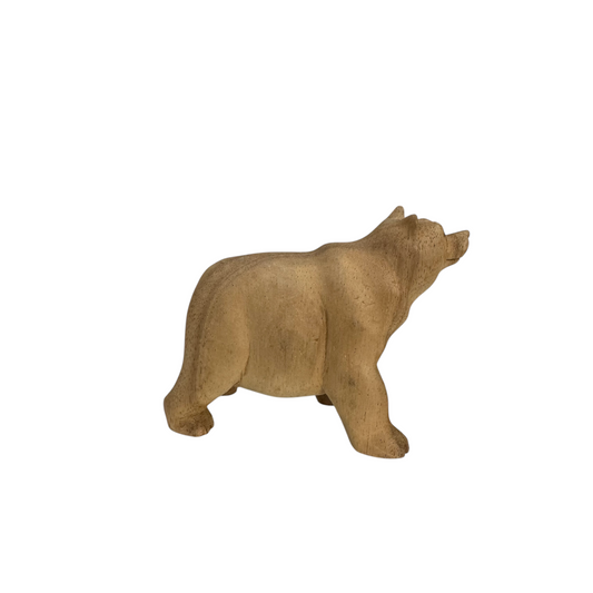 Wooden Polar Bear decoration figurine