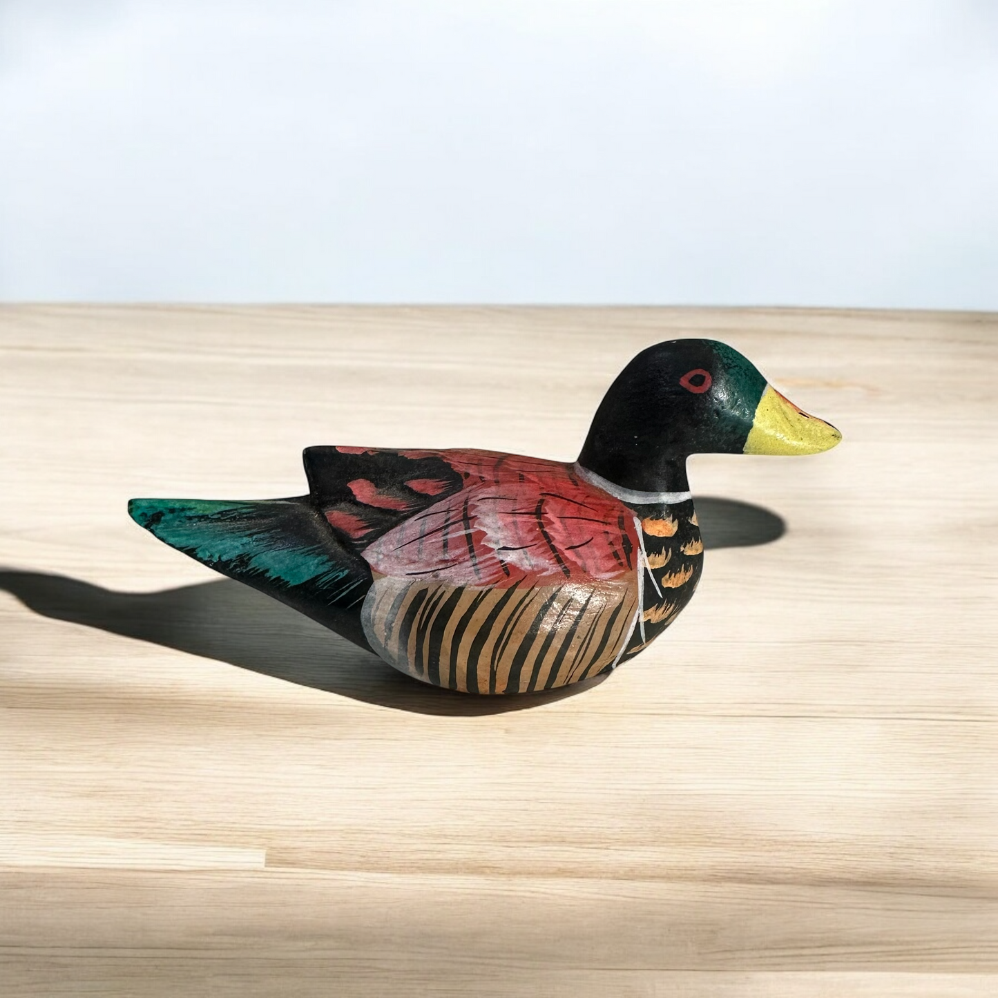 Handcrafted Wooden Duck Figurine