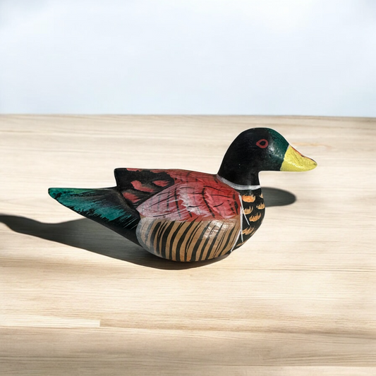 Handcrafted Wooden Duck Figurine