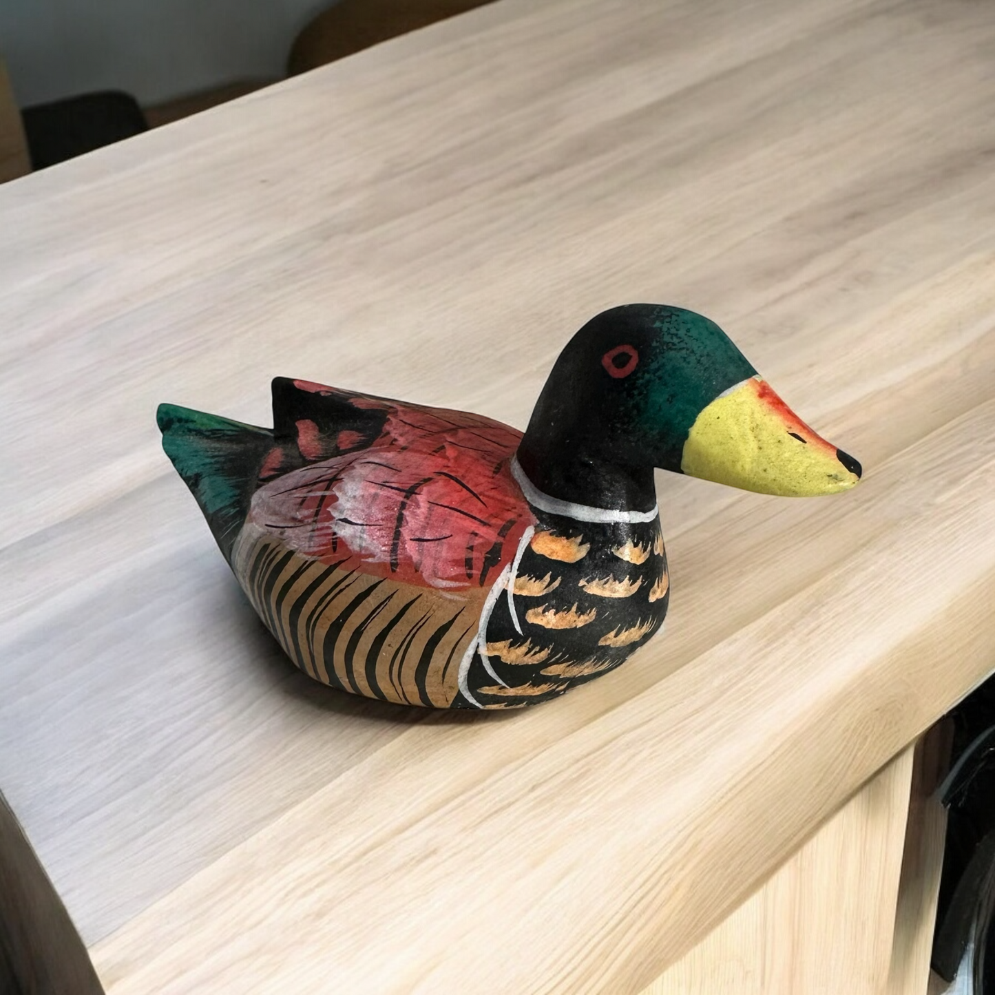 Handcrafted Wooden Duck Figurine