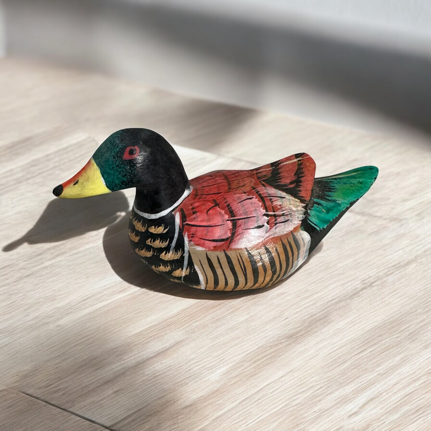 Handcrafted Wooden Duck Figurine