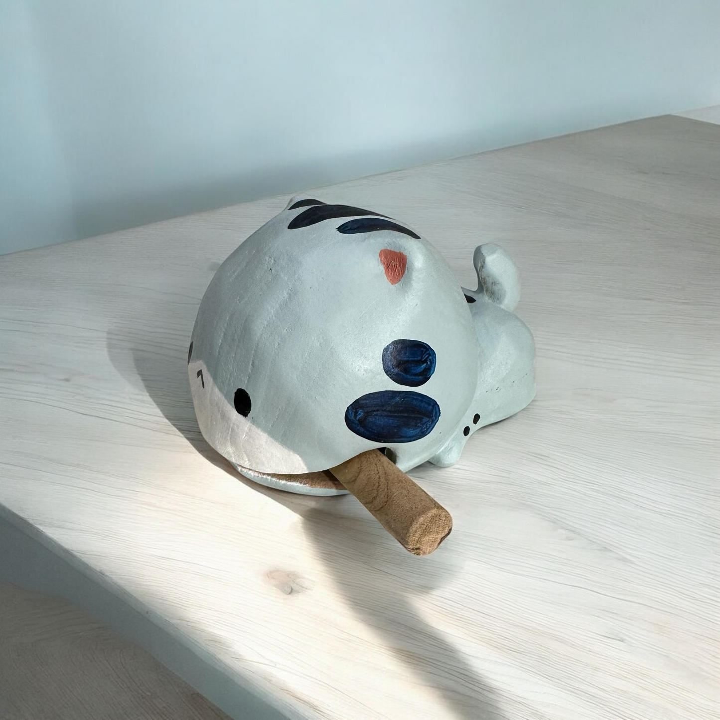 Handcrafted Cute Cat Wooden Percussion Instrument