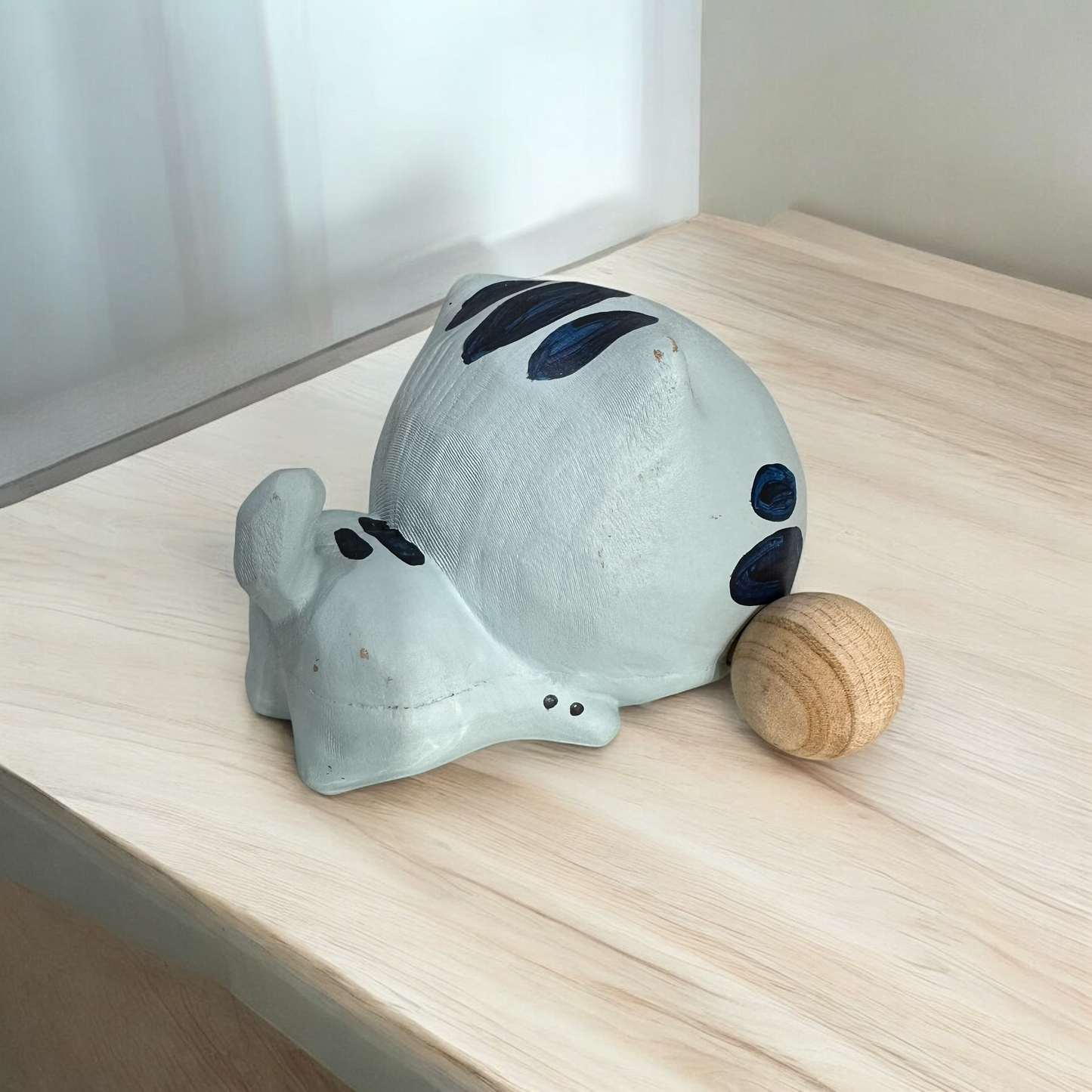 Handcrafted Cute Cat Wooden Percussion Instrument