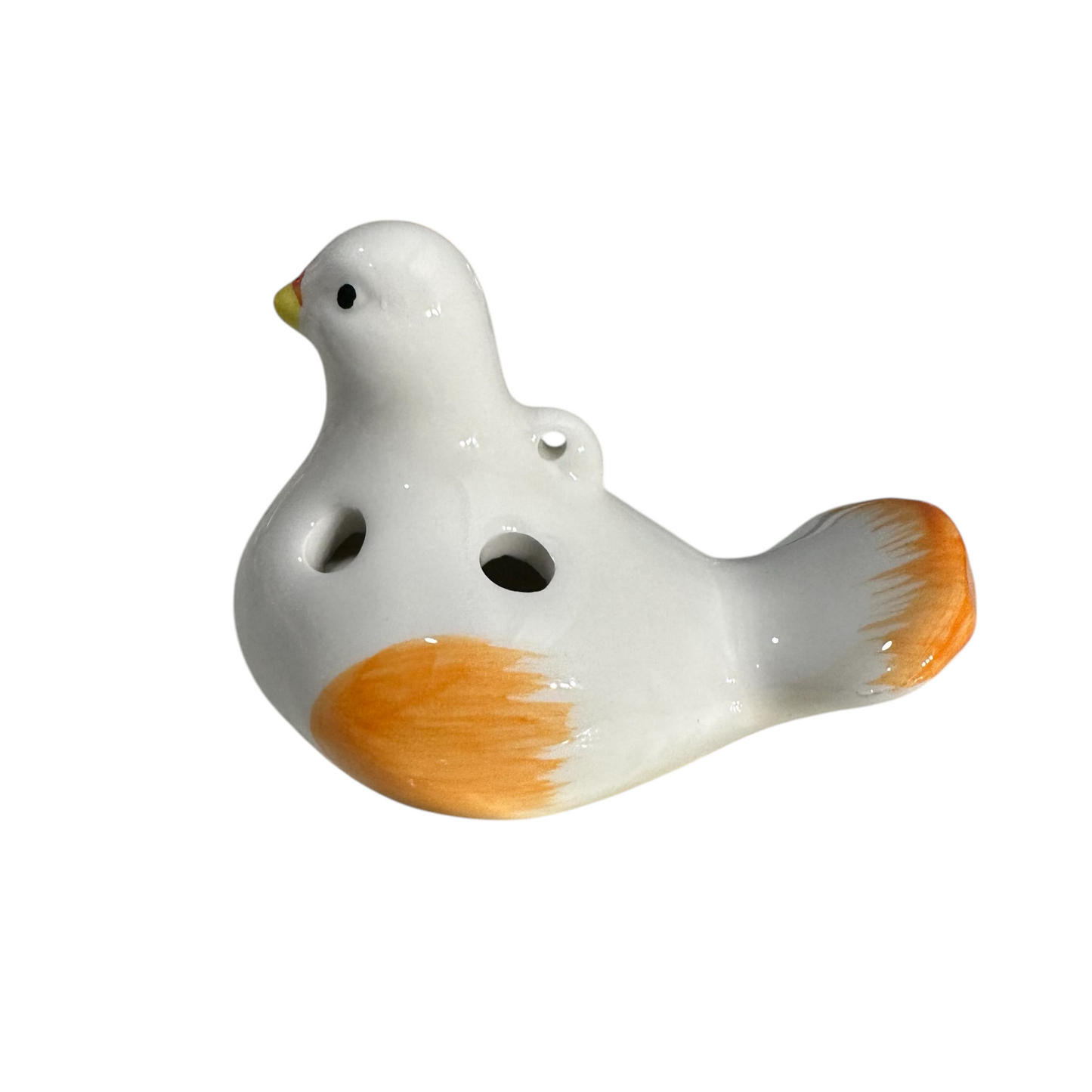 Ceramic Bird Water Whistle – Orange Wing