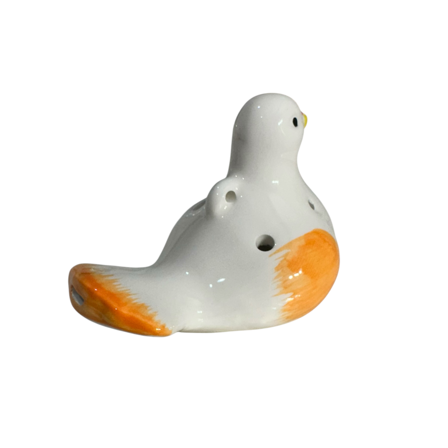 Ceramic Bird Water Whistle – Orange Wing