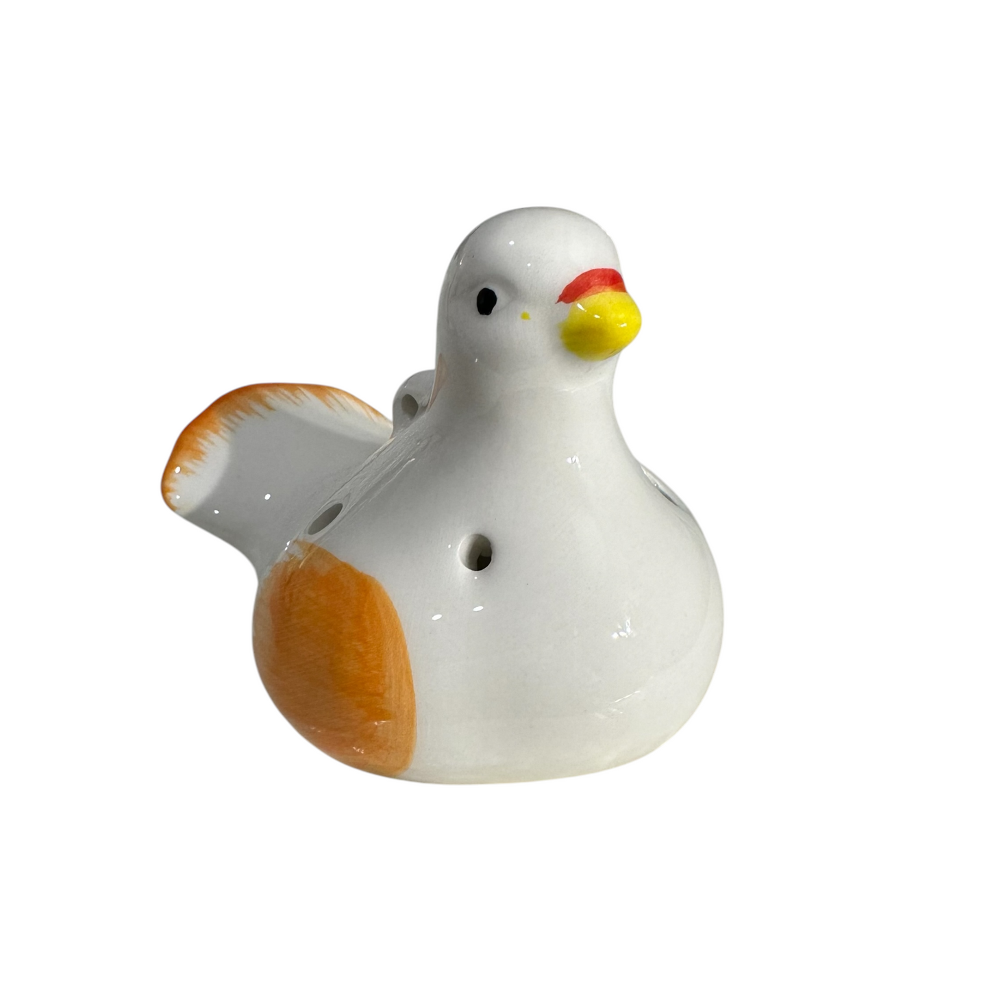 Ceramic Bird Water Whistle – Orange Wing