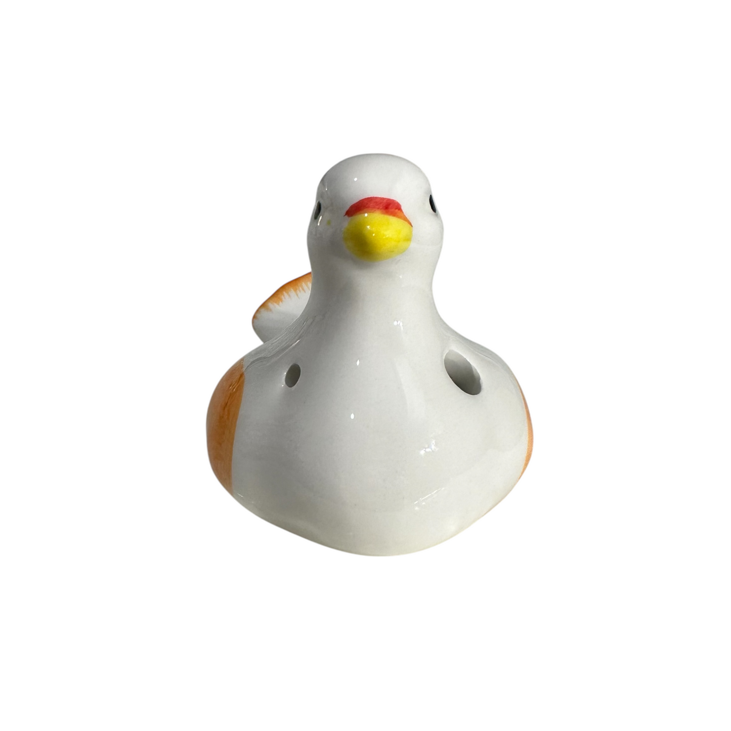 Ceramic Bird Water Whistle – Orange Wing
