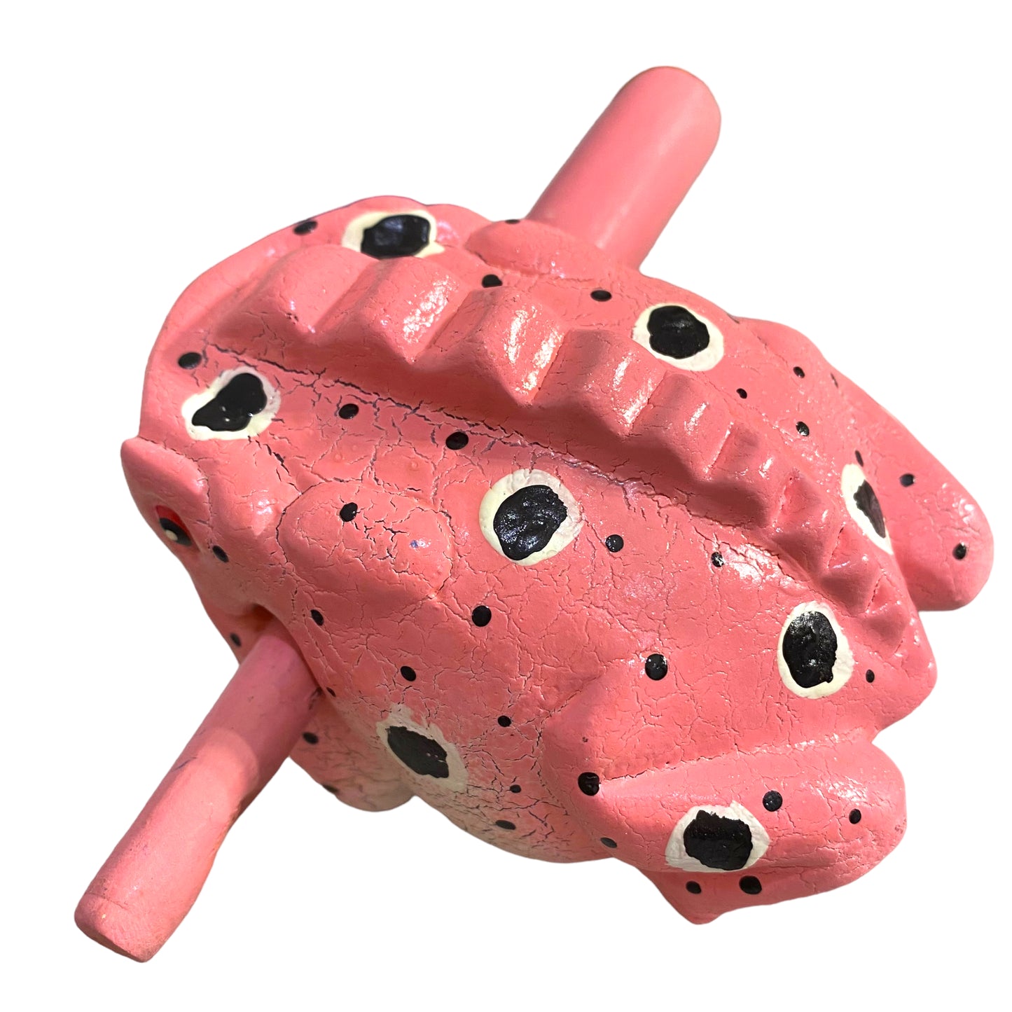3" Wooden Musical Frog - Cherry Blossom Design (Percussion Instrument)